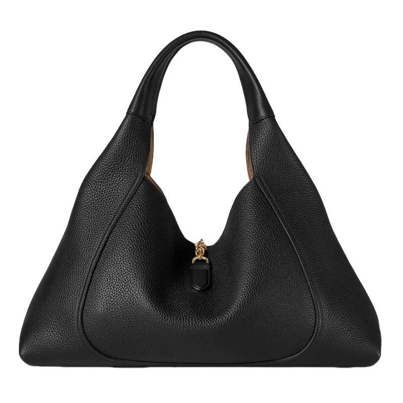 Gucci GUCCI Softbit Maxi Black Leather Shoulder Bag New Size ONE SIZE - 4 Thumbnail