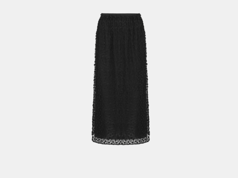 Dior o1w1db11225 421J64 Midi Skirt in Black Size 27" / US 4 / IT 40 - 1 Thumbnail