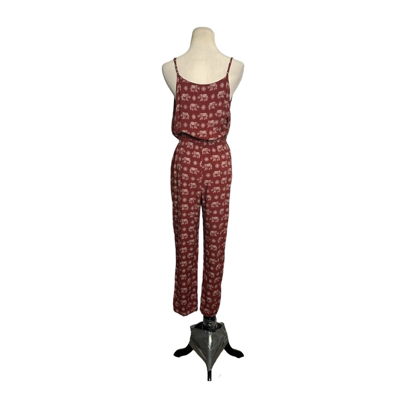 Forever 21 Forever 21 brown elephant print sleeveless jumpsuit size M Size 30" / US 8 / IT 44 - 12 Thumbnail