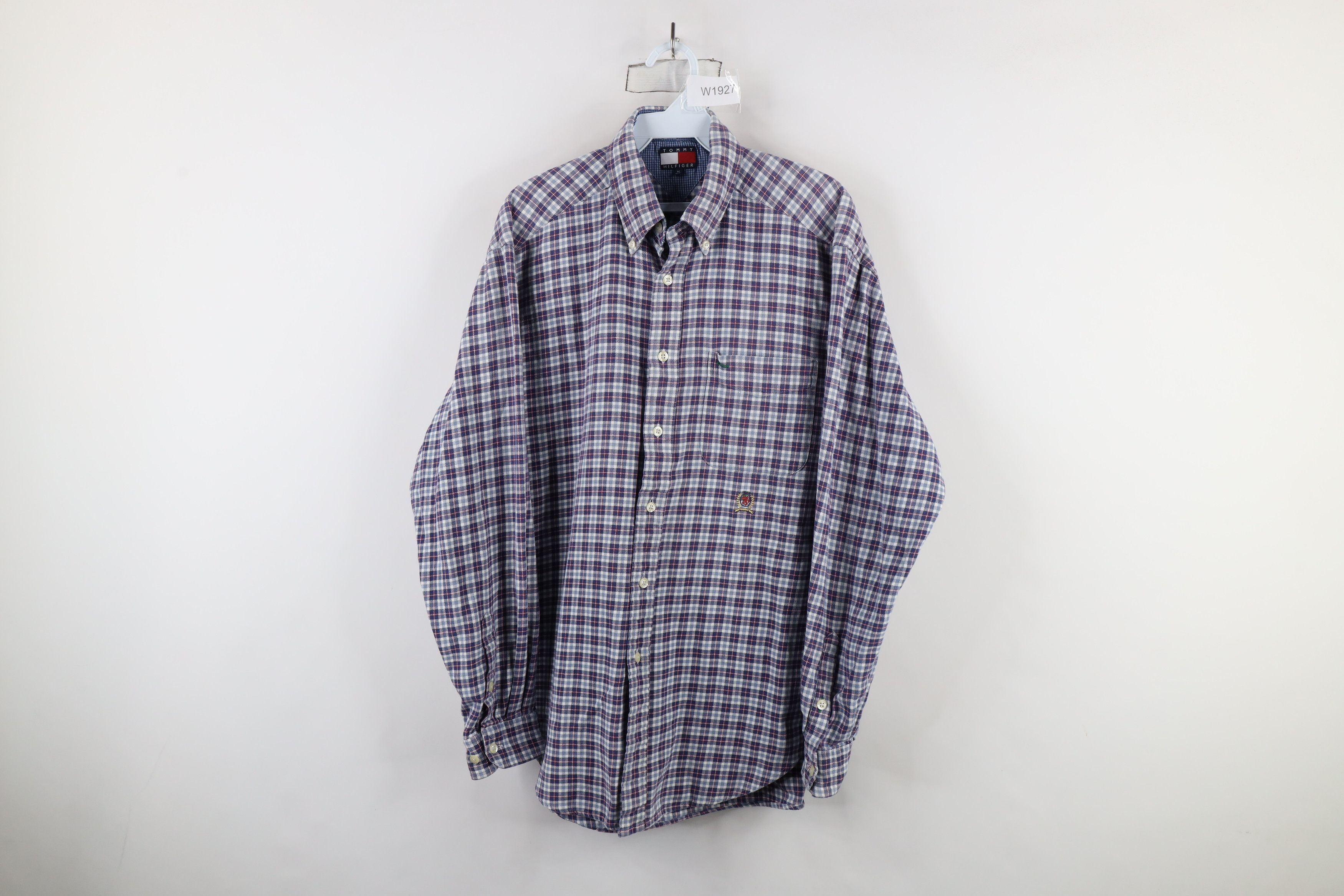 Tommy Hilfiger × Vintage Vintage 90s Tommy Hilfiger Collared Button Down Shirt Size US M / EU 48-50 / 2 - 1 Thumbnail