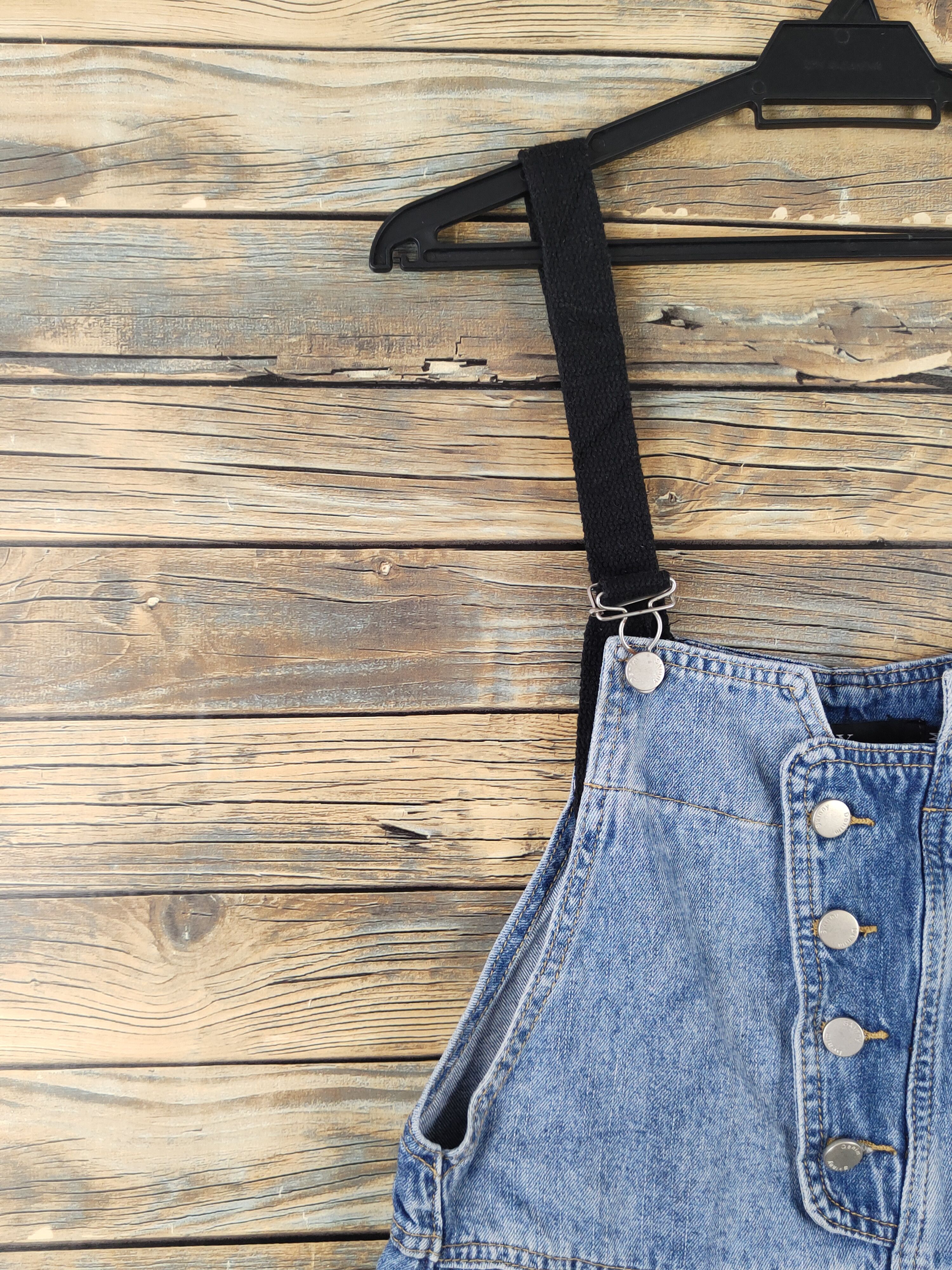 Japanese Brand × Vintage Vintage DY Blue Denim Shortall Jumpsuits Size 33" - 3 Thumbnail