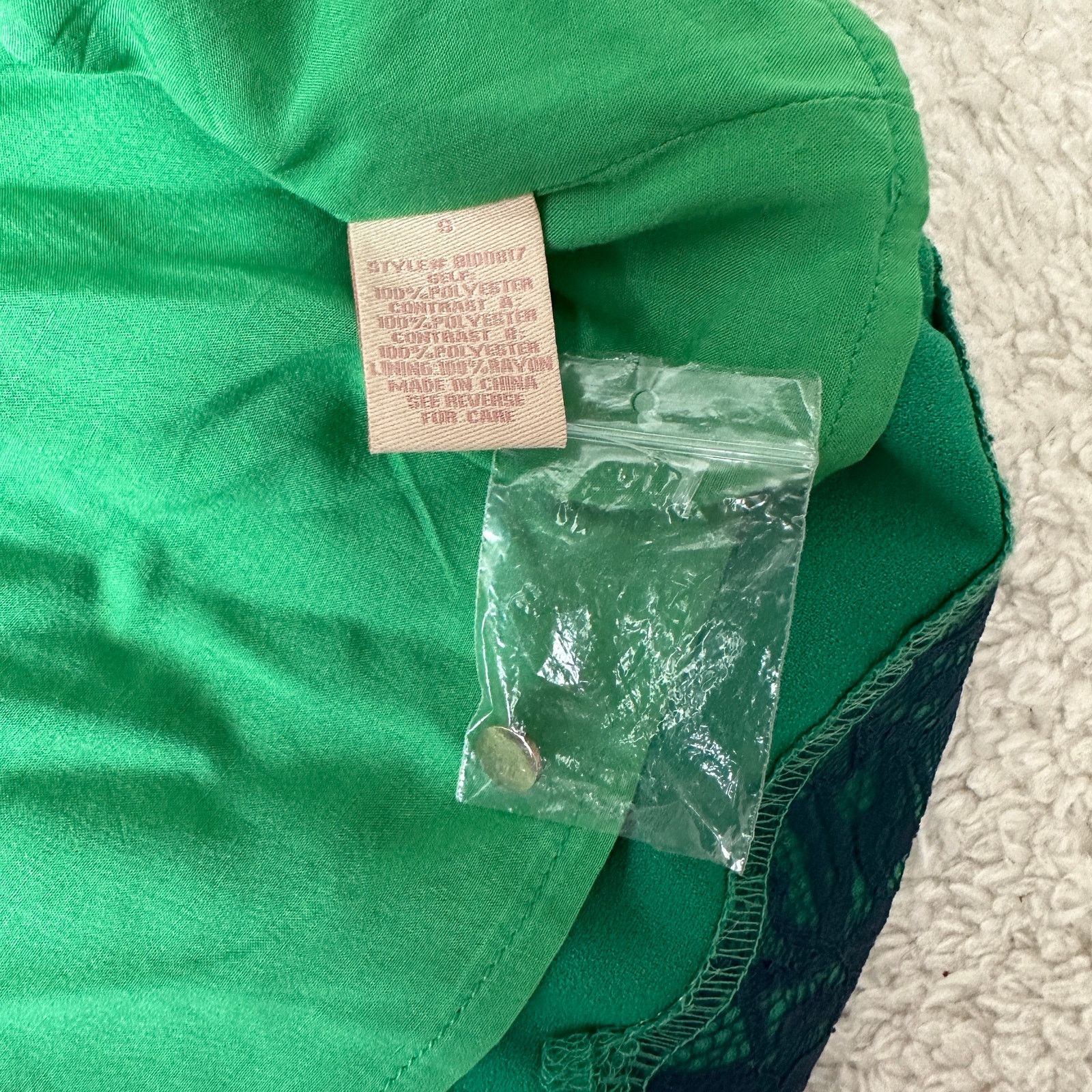 Anthropologie Anthropologie Colorblock Green Blue Lace Shift Dress S Size S / US 4 / IT 40 - 6 Thumbnail