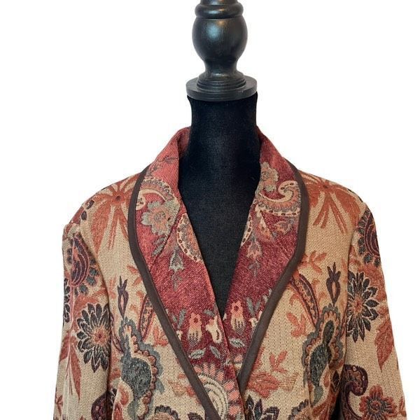 Vintage Vintage Kasper paisley tapestry jacket Size XXL / US 16-18 / IT 52-54 - 4 Thumbnail