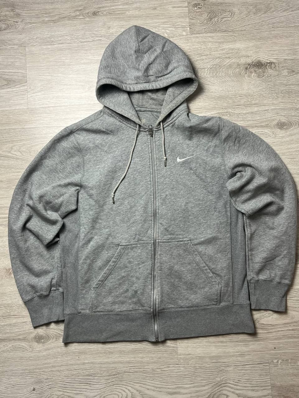 2000'S Nike Sweat Full Zip Hoodie, Men's Size M cotton gray type Vintage Second Hand
