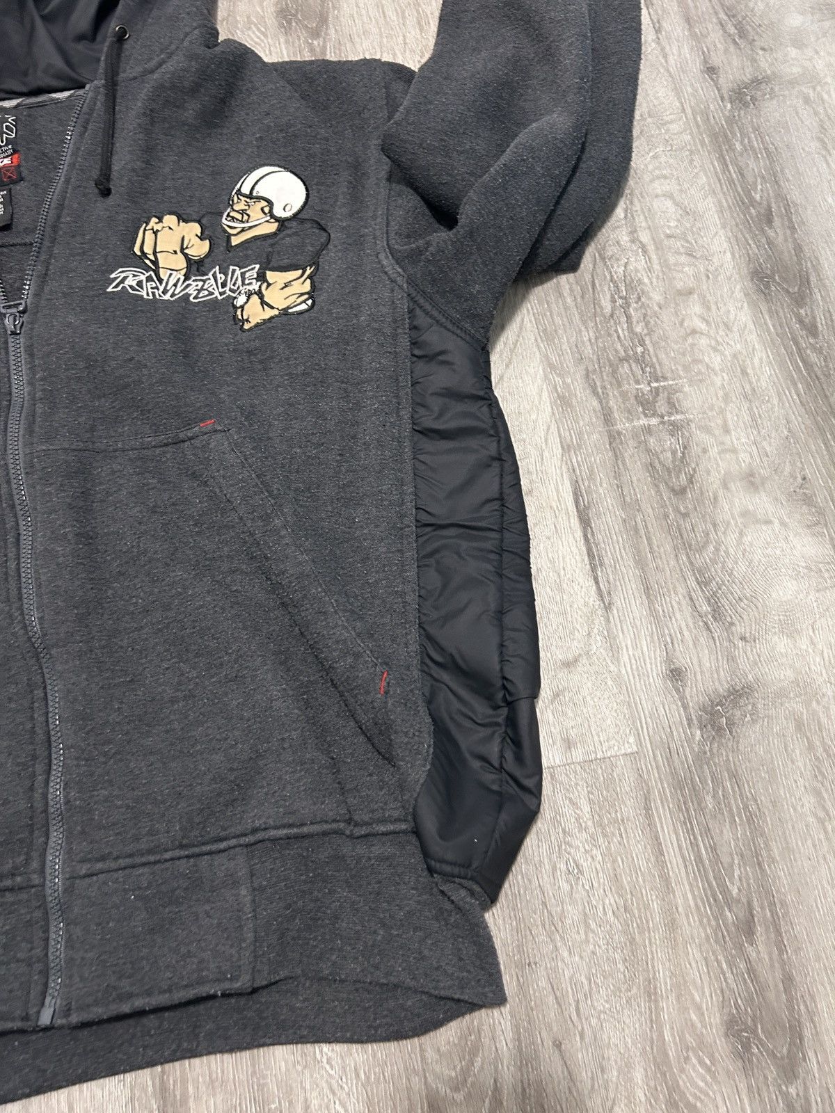 Vintage Y2K Raw Blue Collective System Dark Gray Embroidered Sweater Size US L / EU 52-54 / 3 - 6 Thumbnail