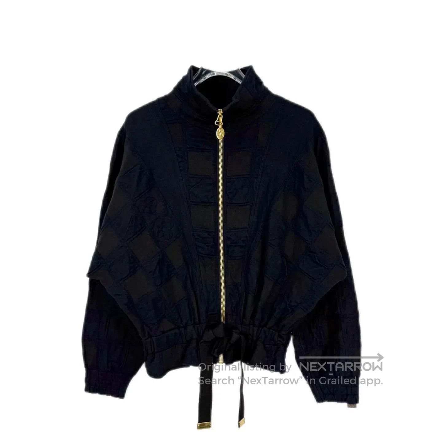 LV Blue Monogram Silk Cotton Jacket.
