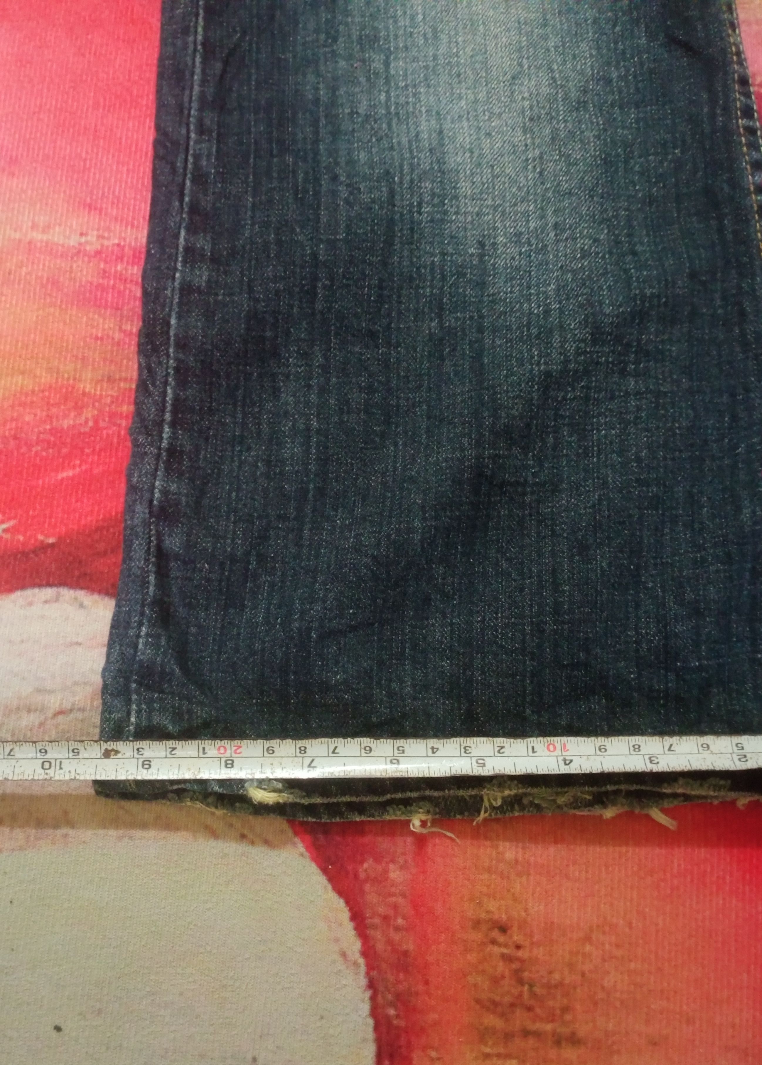 Le Grande Bleu (L.G.B.) Rare Root Three Style Flare Distressed Denim Size 34" / US 12 / IT 48 - 13 Thumbnail