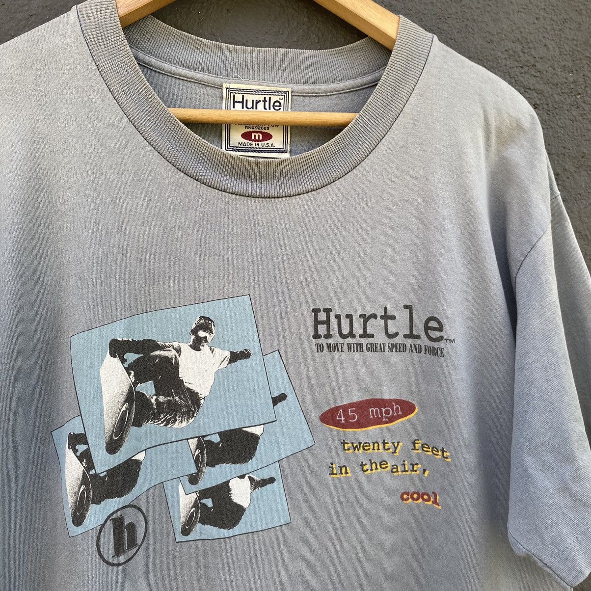 Vintage Thrashed Faded Vintage 90s Hurtle Snowboard ERD GRUNGE TEE Size US L / EU 52-54 / 3 - 3 Thumbnail