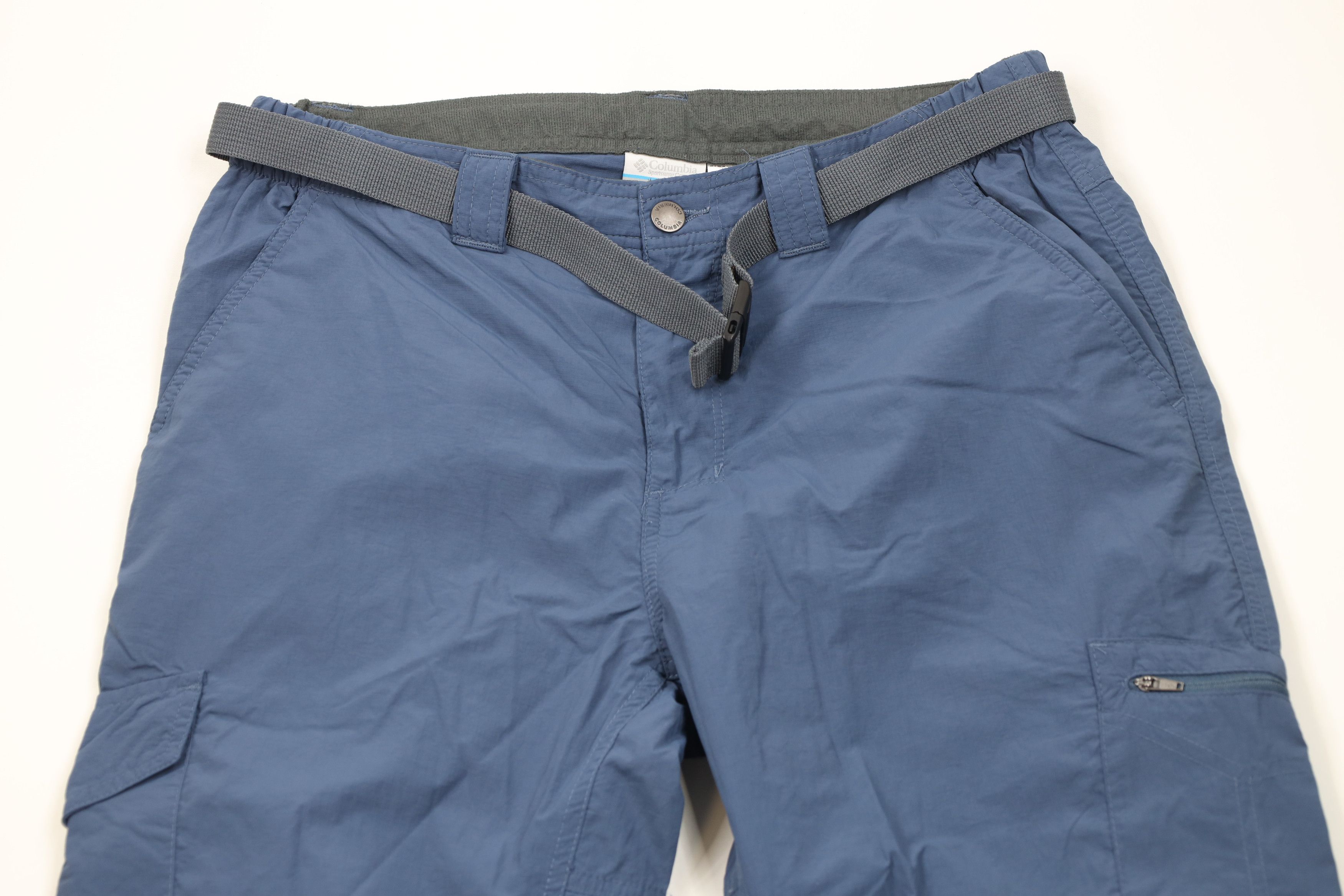 Columbia × Vintage Vintage Y2K Columbia Ripstop Wide Leg Cargo Pants Blue Nylon Size US 34 / EU 50 - 2 Thumbnail