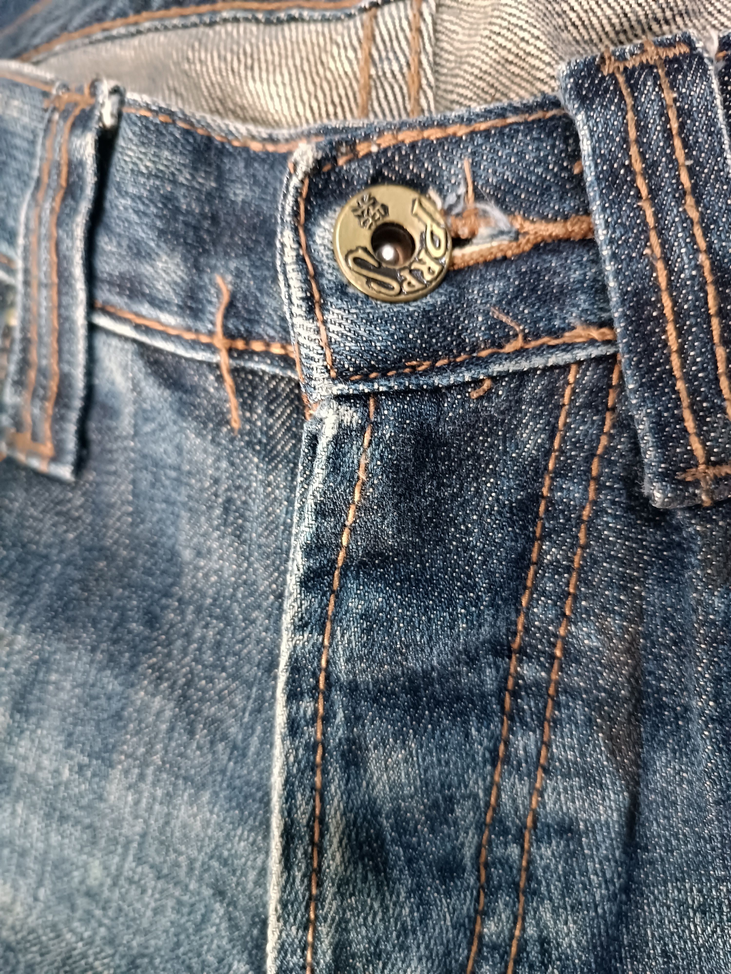 Japanese Brand Vintage Prps Noir Denim Distressed Waxed Coat Jeans Size US 28 / EU 44 - 10 Thumbnail