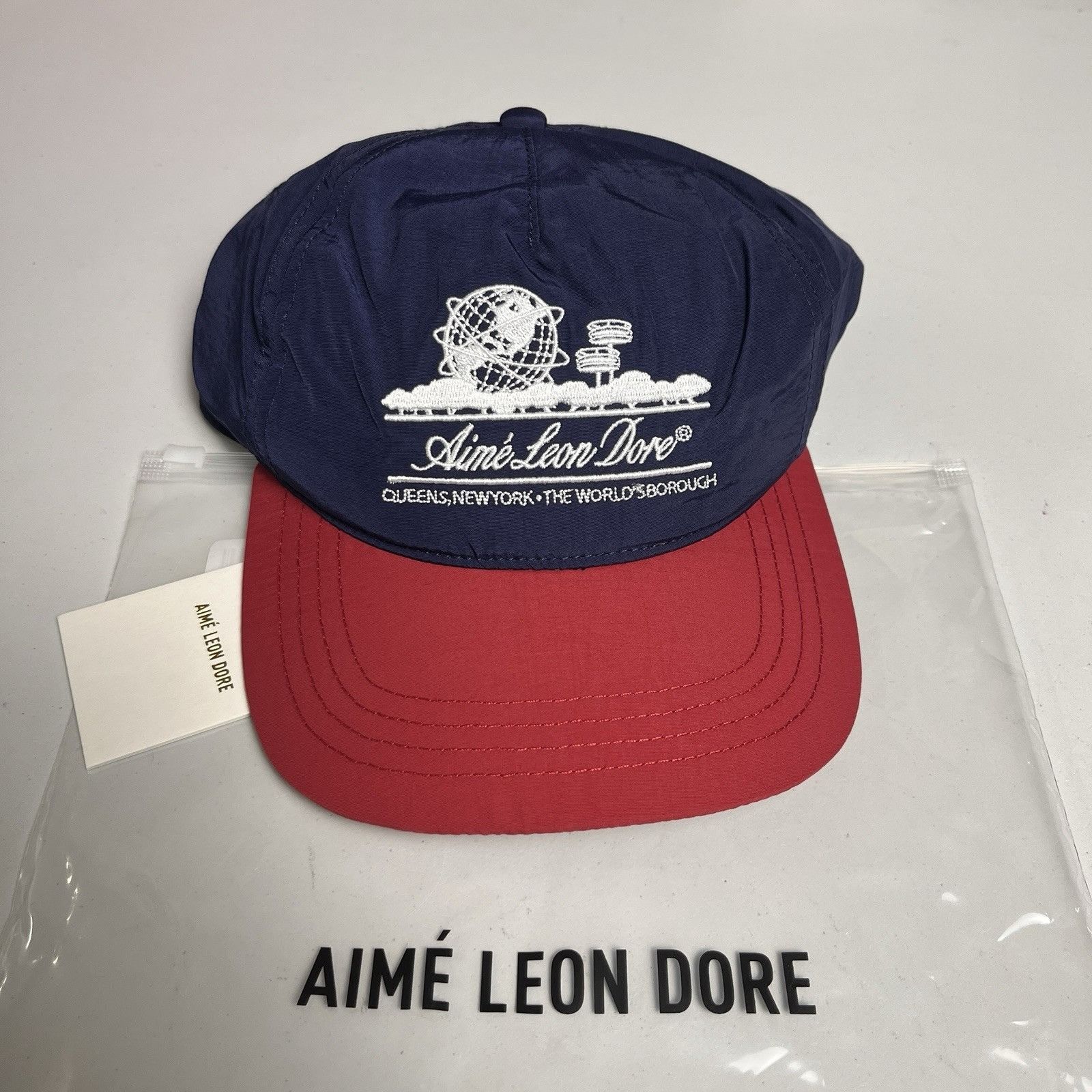Aime Leon Dore Aime Leon Dore Unisphere Hat Navy Red Snapback Summer Nylon Size ONE SIZE - 1 Thumbnail