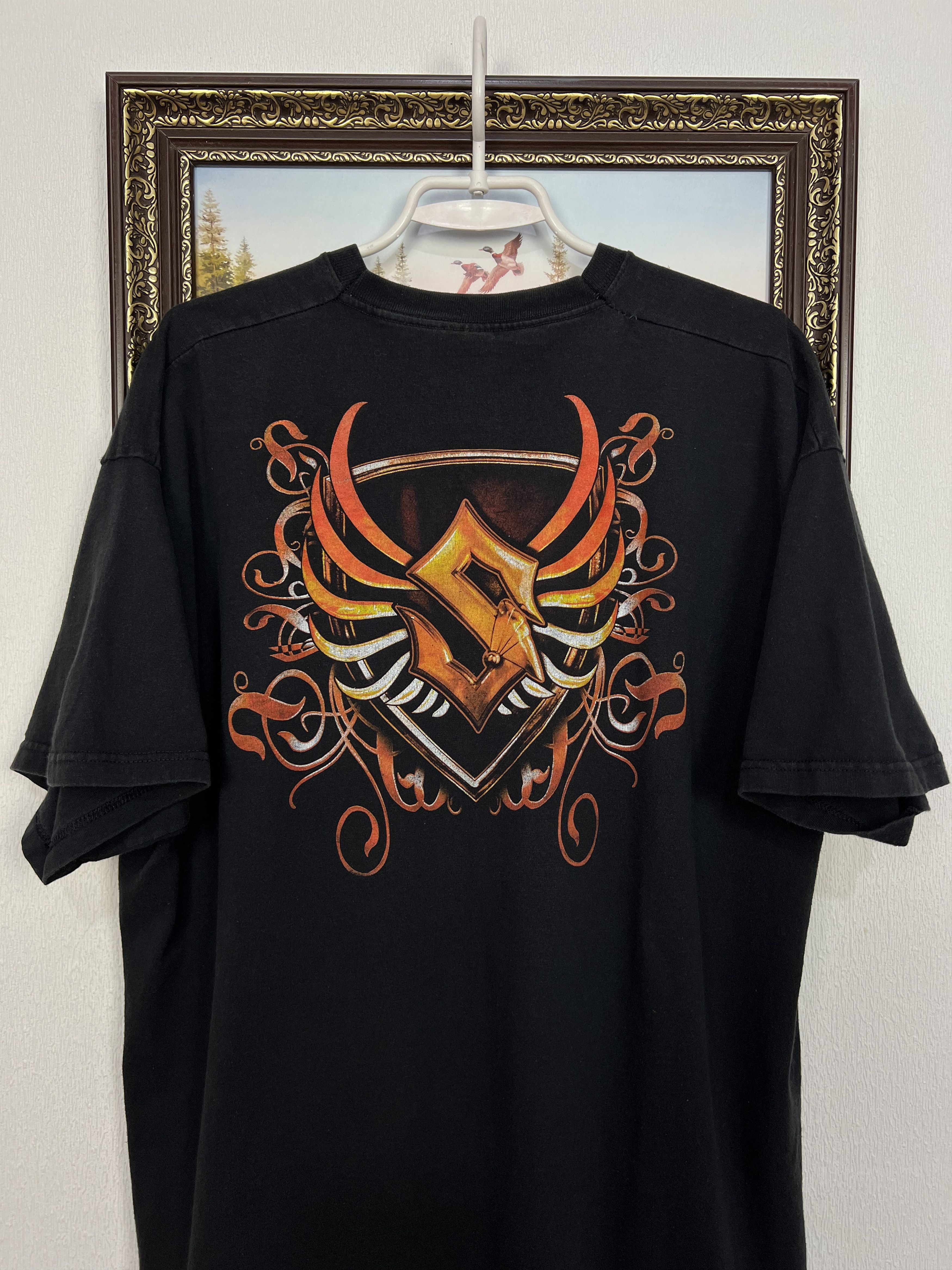 Fruit Of The Loom Vintage Sabaton Coat of Arms Over Print Shirt Tee Big Logo Size US XXL / EU 58 / 5 - 7 Thumbnail