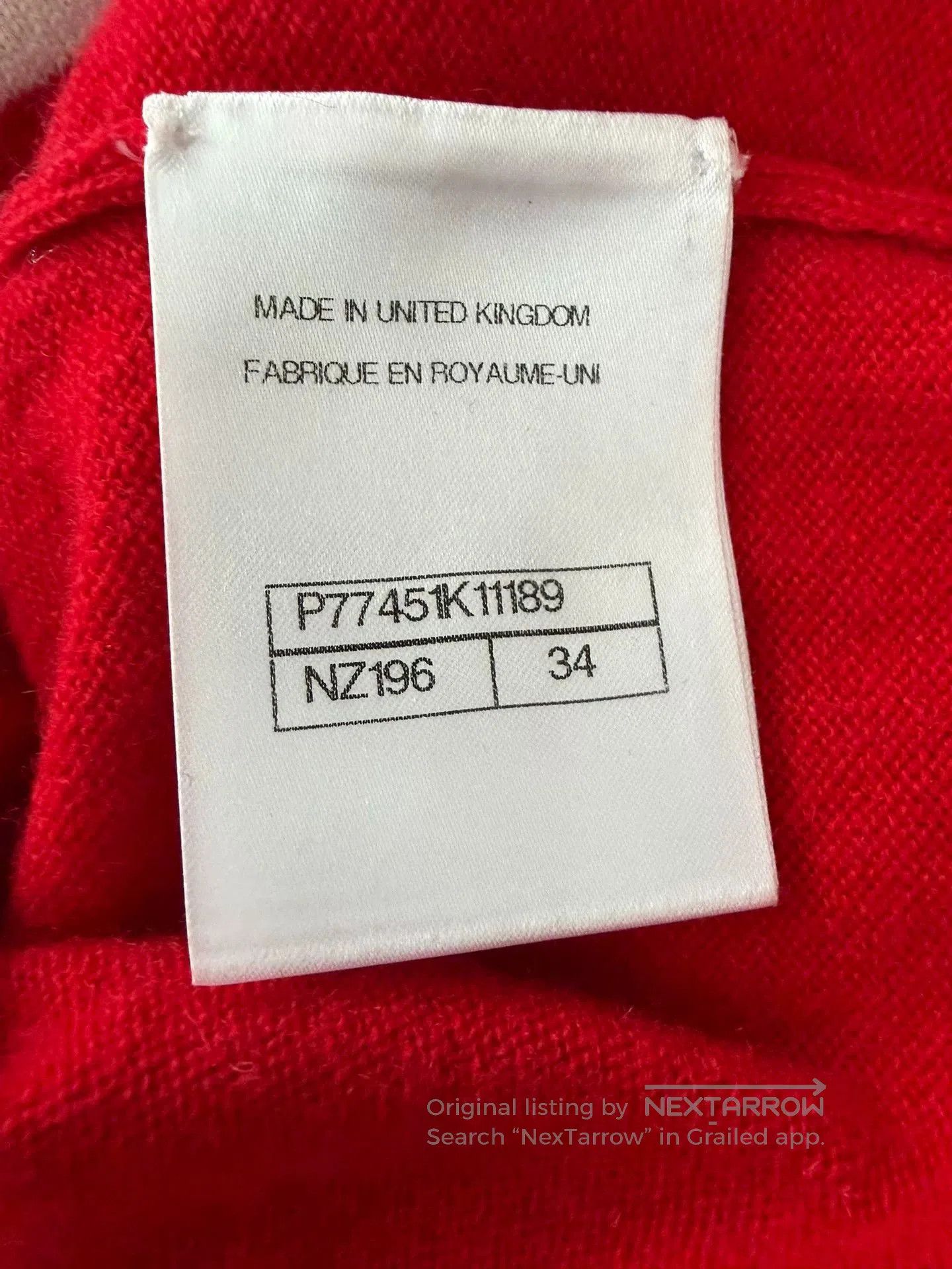 Chanel Chanel Red Knit Sporty CC Stripe Top. Size US XS / EU 42 / 0 - 7 Thumbnail
