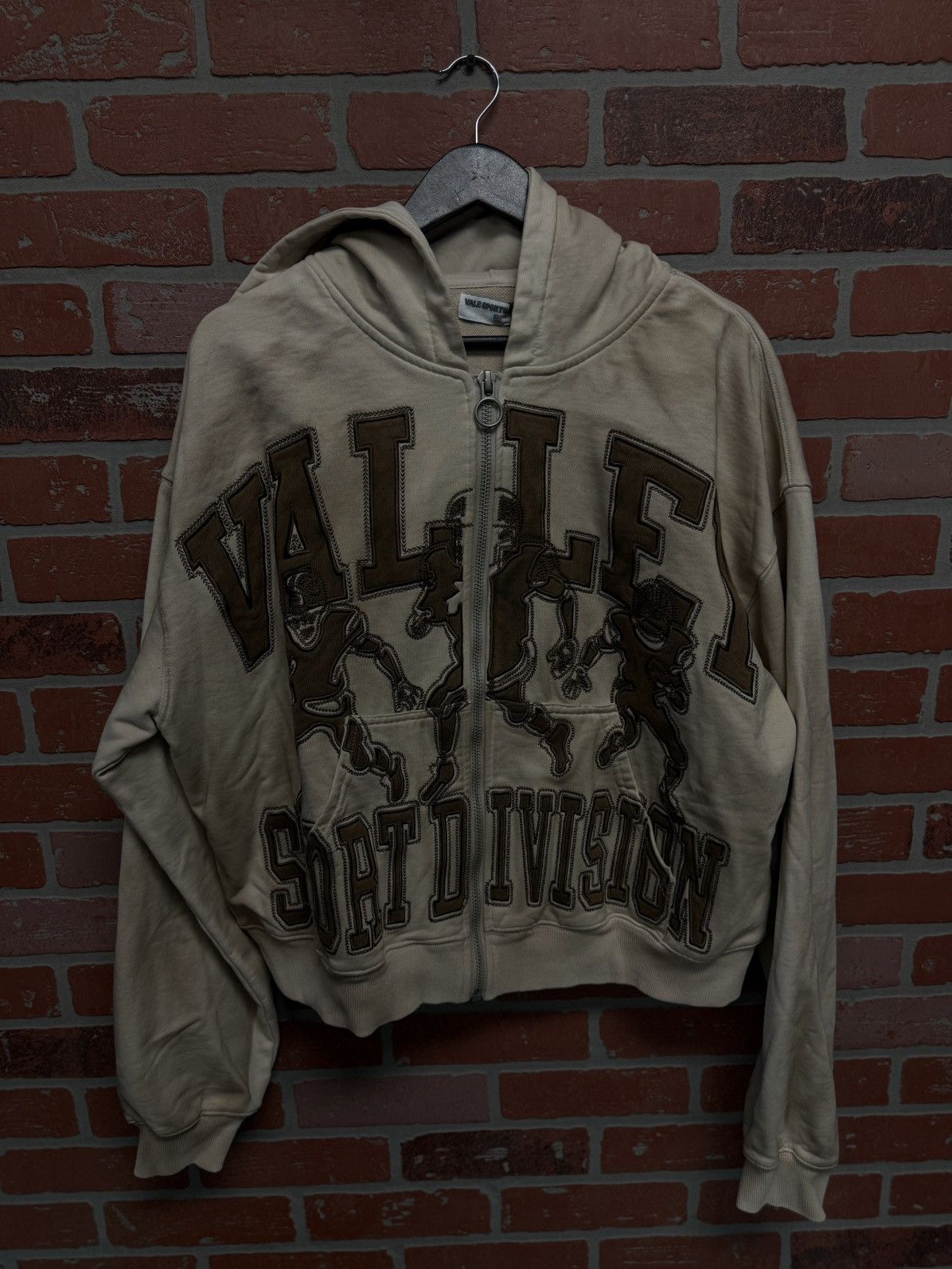 Vale Vale Valley Tan Hoodie Zip Up Fade Distressed Size L Size US L / EU 52-54 / 3 - 1 Thumbnail