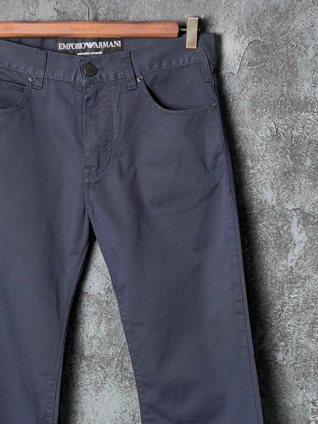 Emporio Armani EMPORIO ARMANI Navy Cotton Chinos Size US 28 / EU 44 - 3 Thumbnail