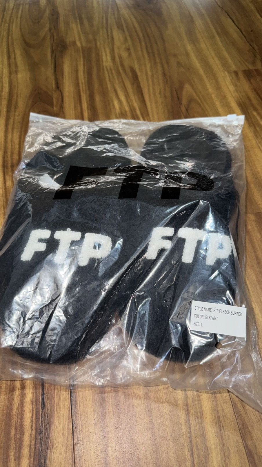 Fuck The Population FTP logo fleece slippers Size US 12 / EU 45 - 2 Thumbnail
