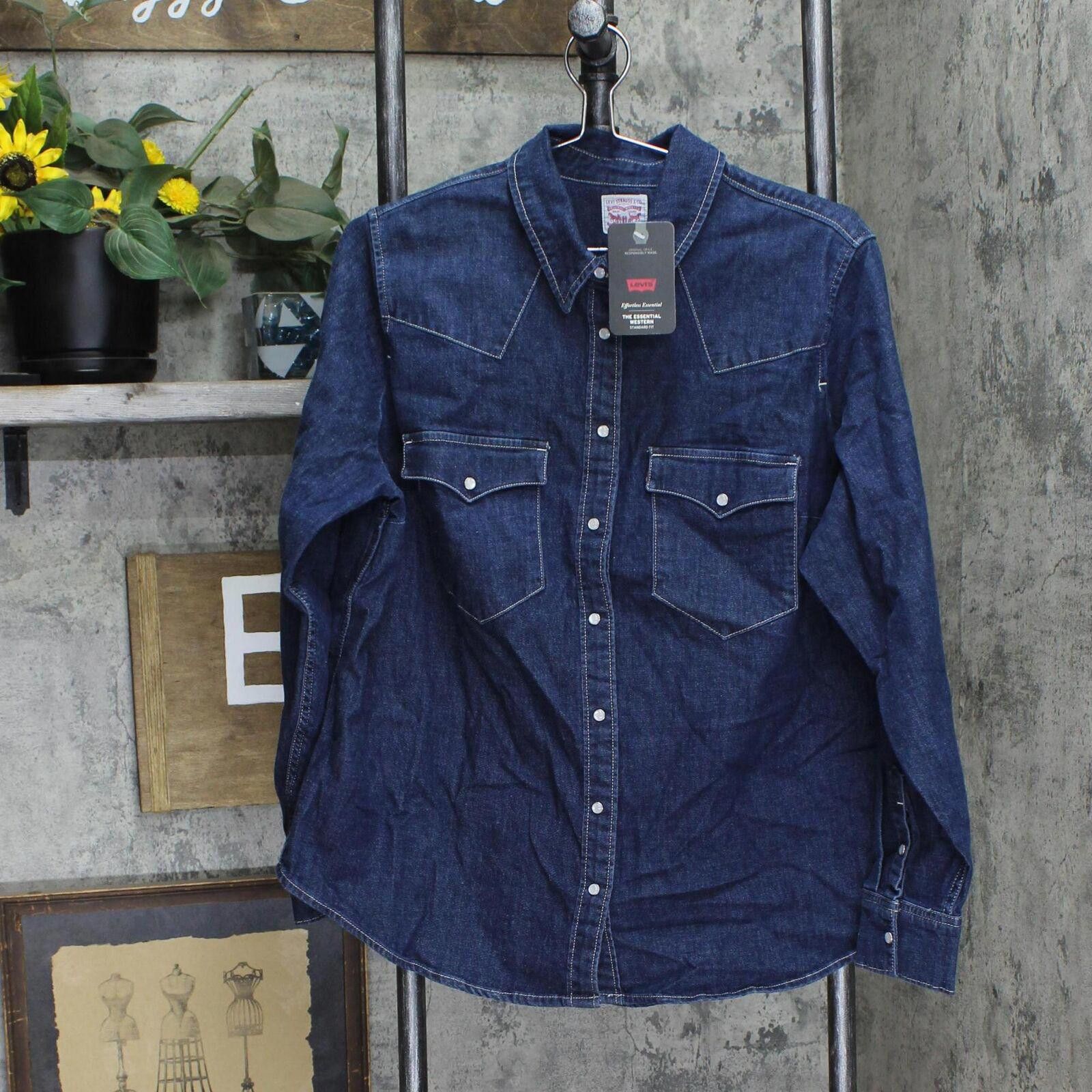 Designer NWT Levi's Western Jean Jacket 577840002 1X Minds Eye Blue Size XL / US 12-14 / IT 48-50 - 1 Thumbnail