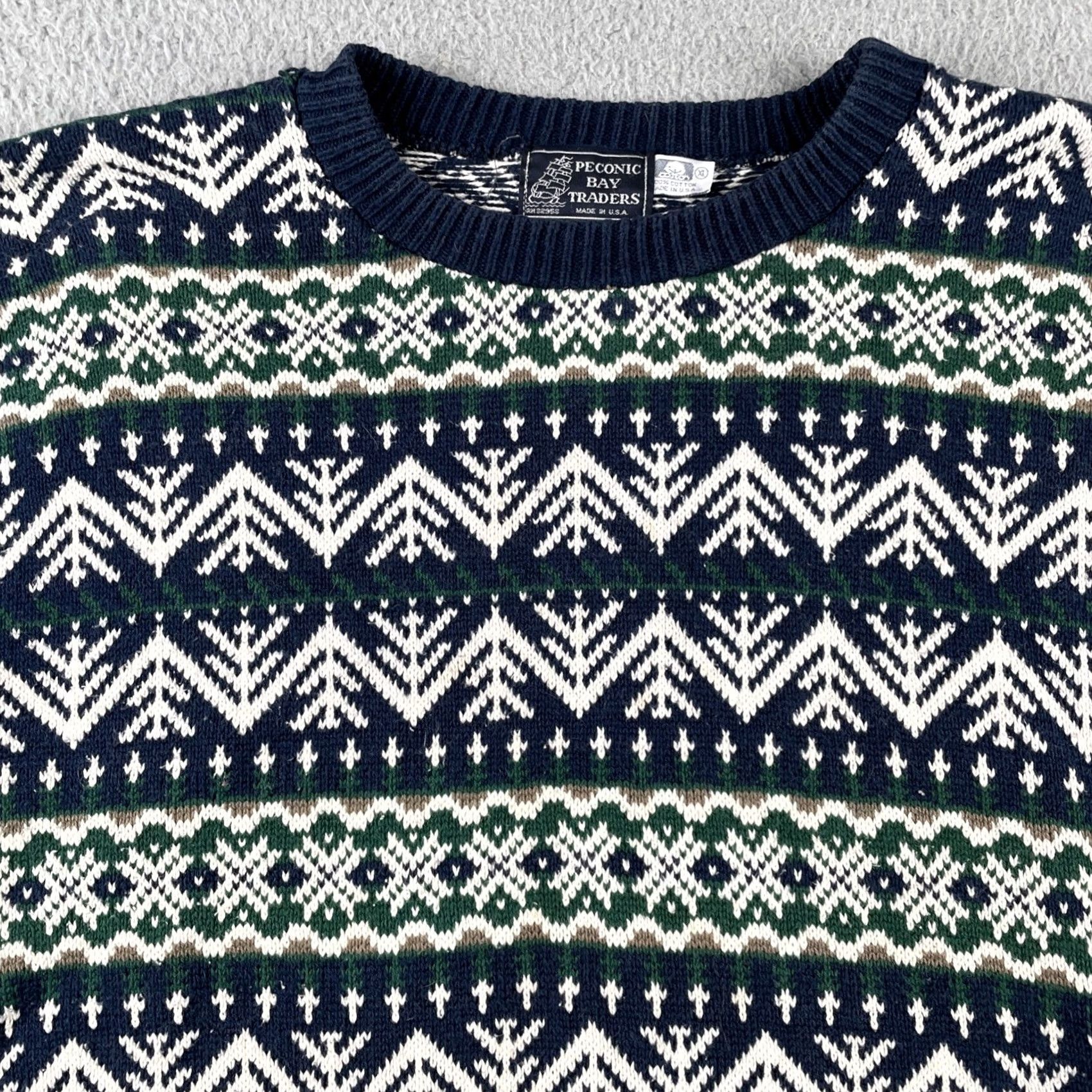 Vintage VINTAGE Peconic Bay Traders Men’s XL Cotton Knit Sweater Made In USA 90s EUC Size US XL / EU 56 / 4 - 2 Thumbnail