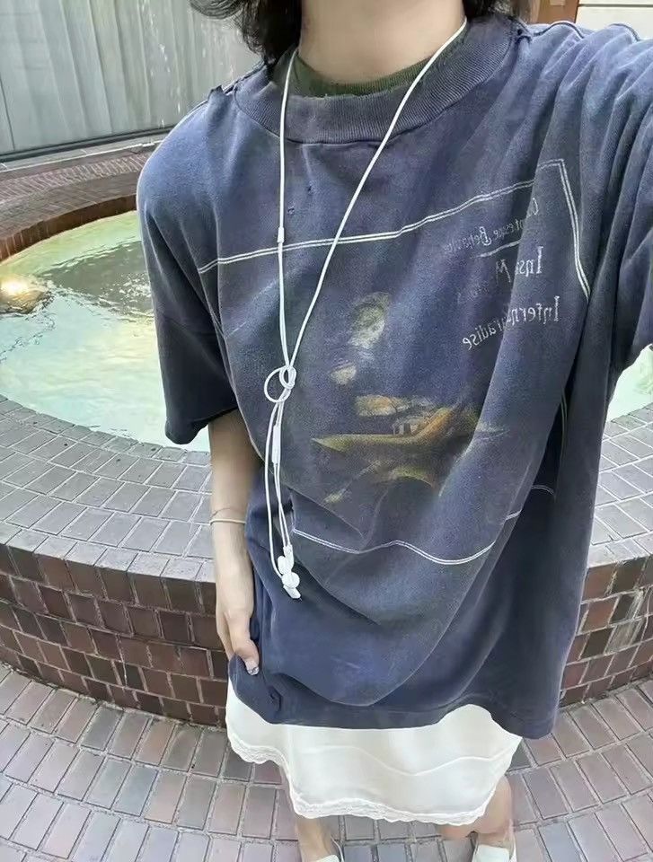 Vintage Washed Blue Smashing Pumpkin Graphics Printed T Shirt Size US S / EU 44-46 / 1 - 1 Thumbnail