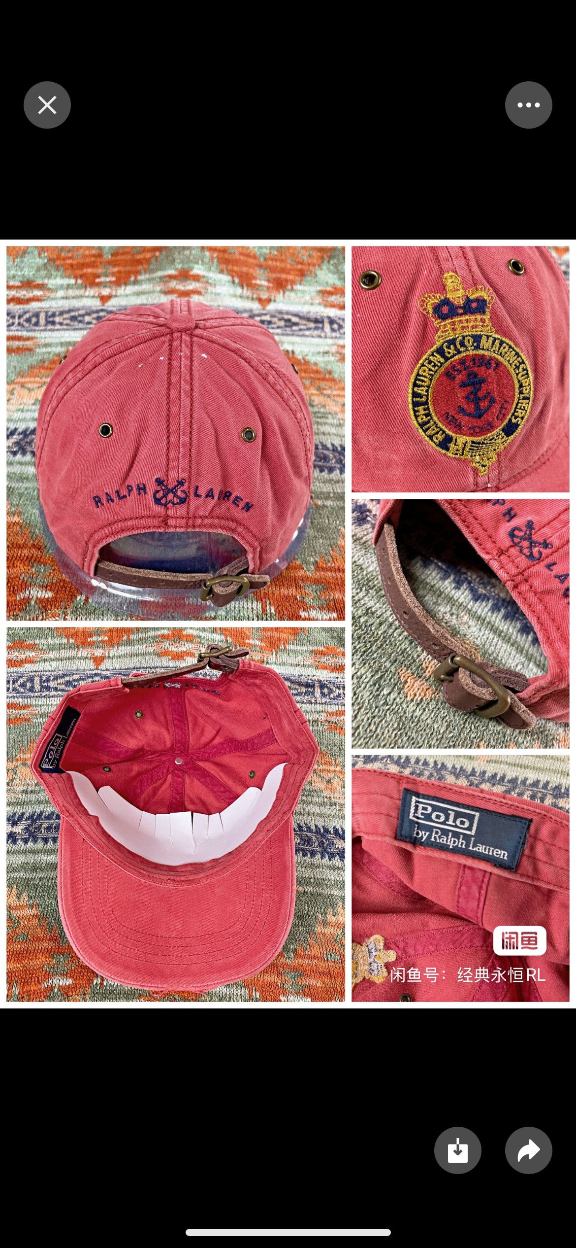 Polo Ralph Lauren Polo Ralph Lauren Leather Baseball Hat Cap Size ONE SIZE - 2 Thumbnail
