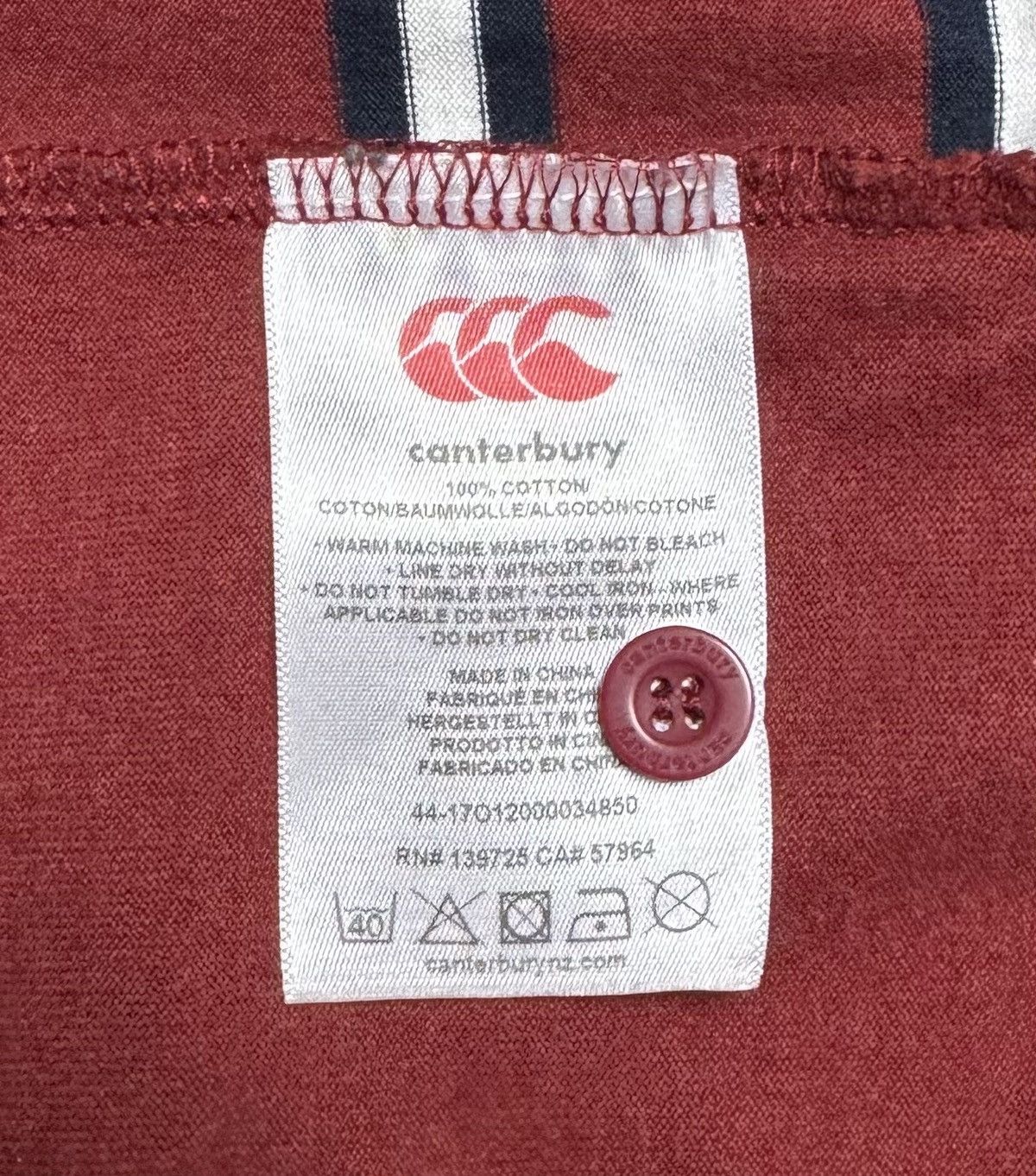Canterbury of New Zealand England O2 Rugby Striped Cotton Polo Shirt Size US M / EU 48-50 / 2 - 10 Thumbnail