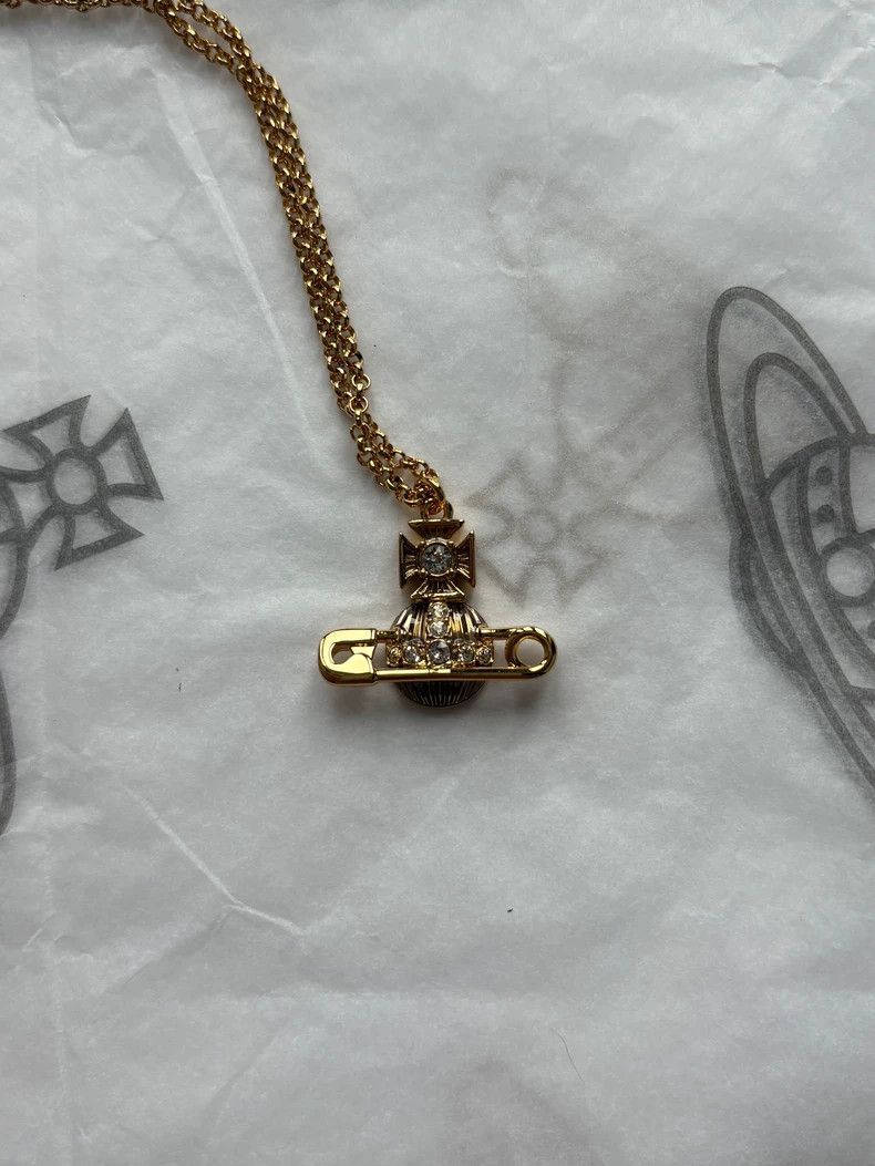 Vivienne Westwood Vivienne Westwood kitty gold enamel brooch necklace Size ONE SIZE - 5 Thumbnail