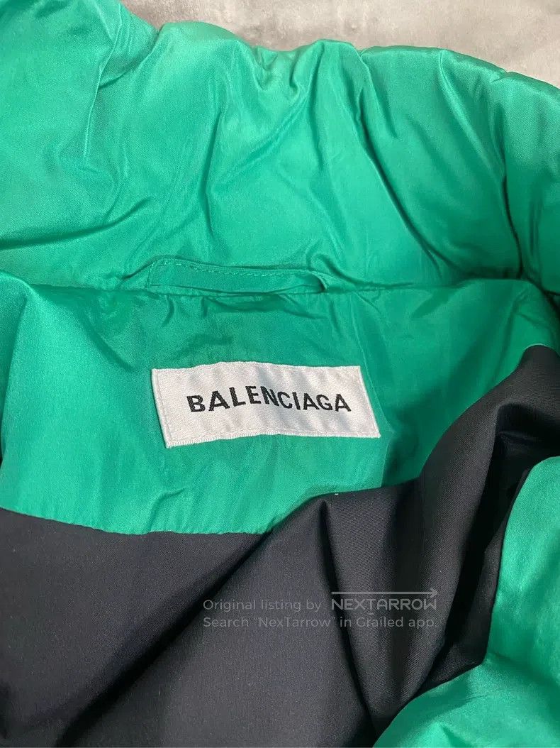 Balenciaga Balenciaga Green oversized hooded down jacket Size XS / US 0-2 / IT 36-38 - 3 Thumbnail