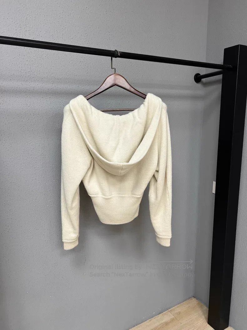 Loewe Loewe Ivory Zip Hooded Knit Sweater Size S / US 4 / IT 40 - 2 Thumbnail