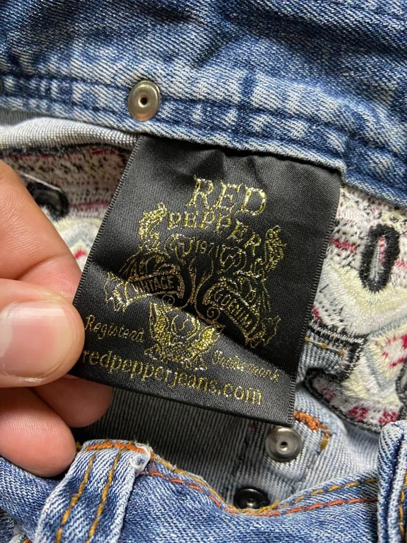 Japanese Brand Vintage Red Pepper Denim Flare Distressed Jeans (184) Size US 30 / EU 46 - 8 Thumbnail