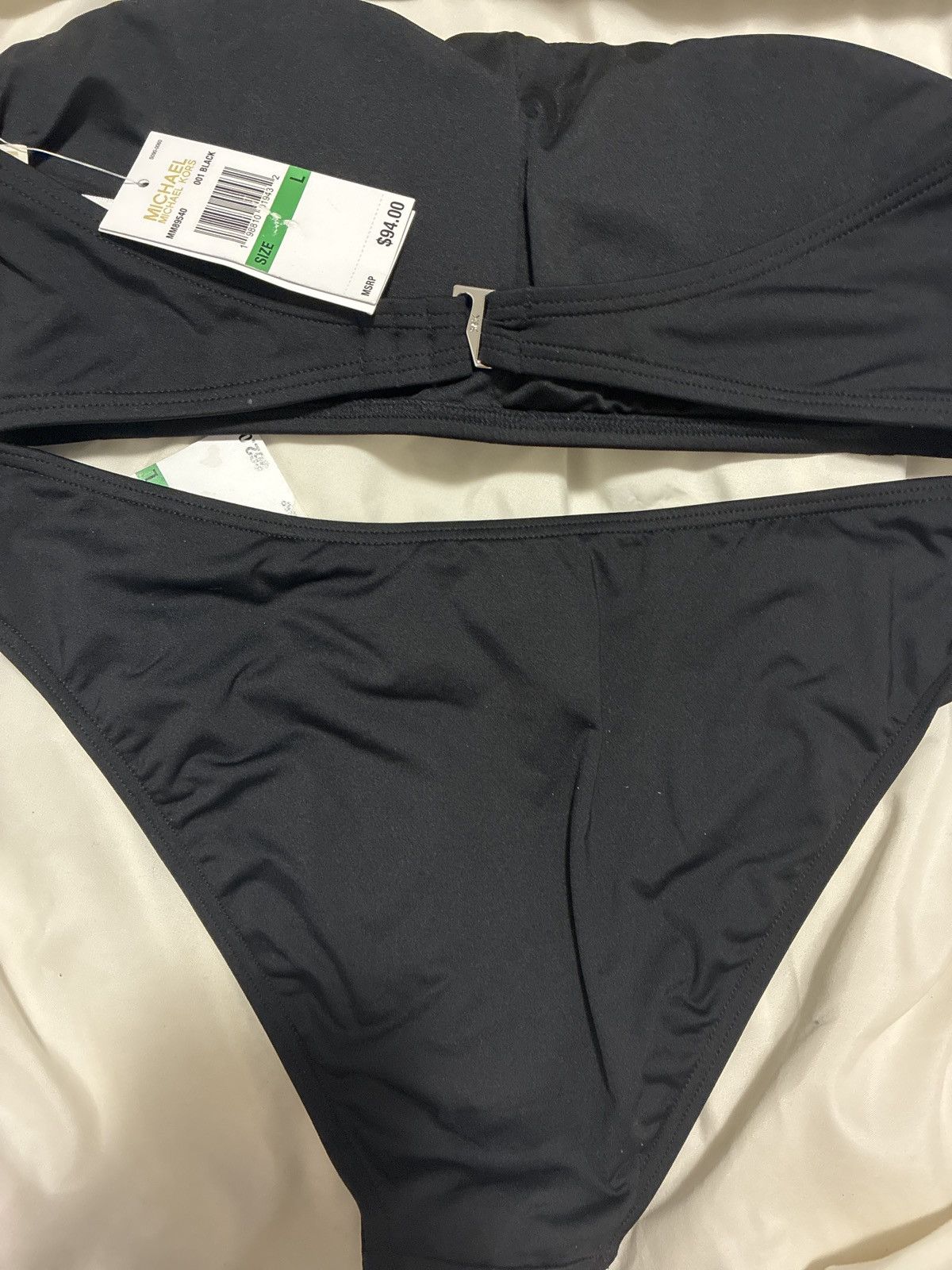 Michael Kors Studded Stretch Nylon Bandeau Bikini Top& bottom Size ONE SIZE - 5 Thumbnail