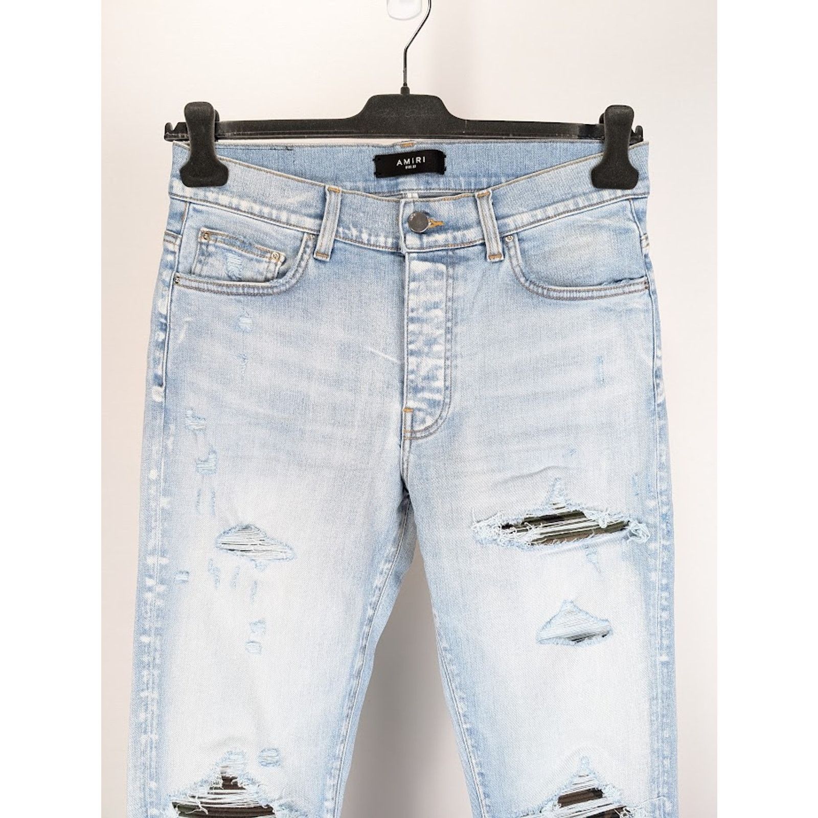 Amiri o1rshd1 MX1 Camo Jeans in Light Indigo Size US 33 - 3 Thumbnail