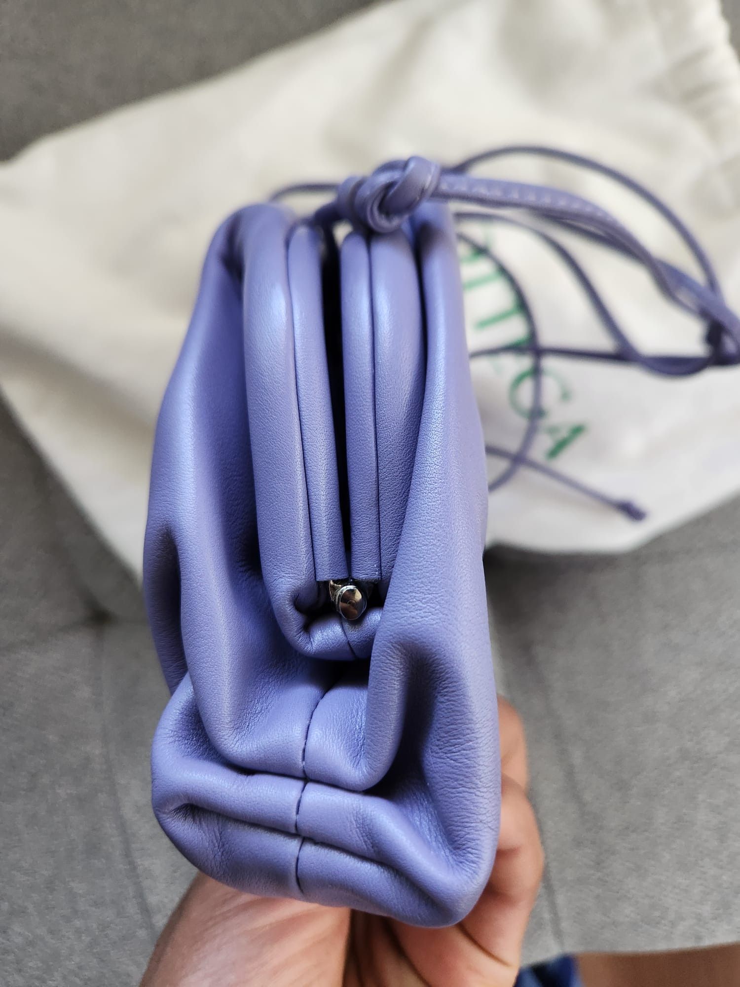 Bottega Veneta Bottega Veneta Purple Mini Pouch Clutch Size ONE SIZE - 4 Thumbnail