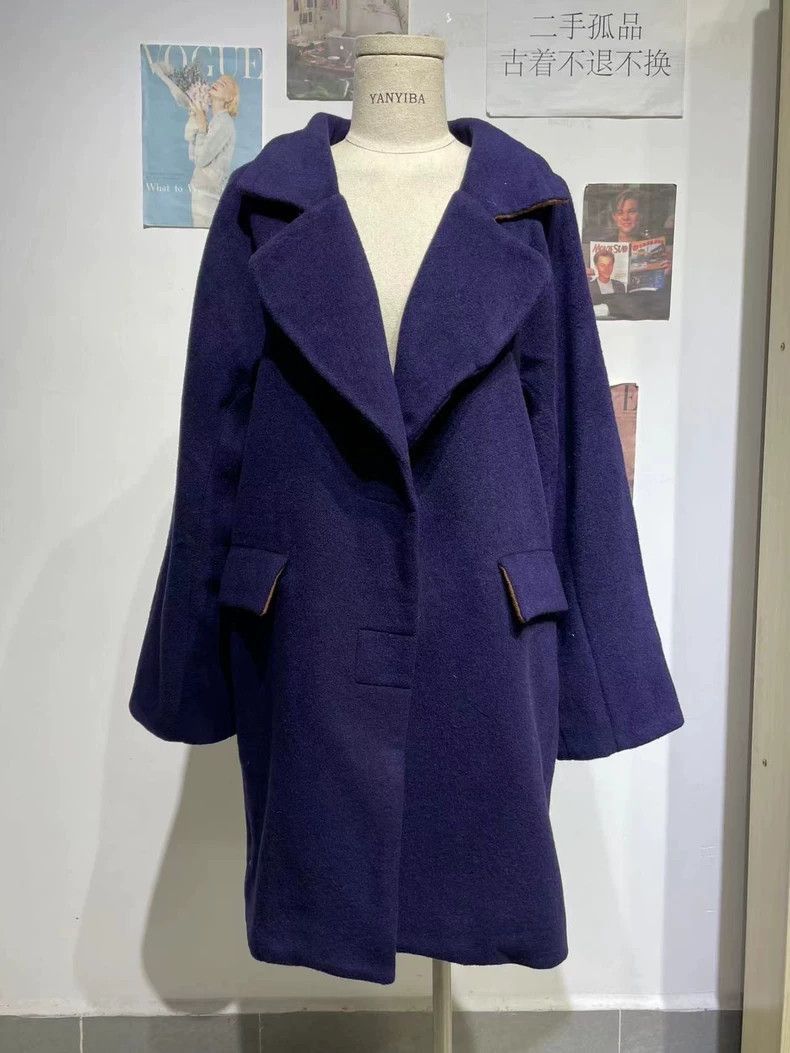 Givenchy vintage givenchy purple wool coat for women-2508 Size US M / EU 48-50 / 2 - 1 Thumbnail