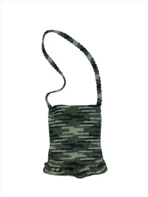 Handmade Handmade Knit Crochet Bag Avant Garde Vintage Style Size ONE SIZE - 3 Thumbnail