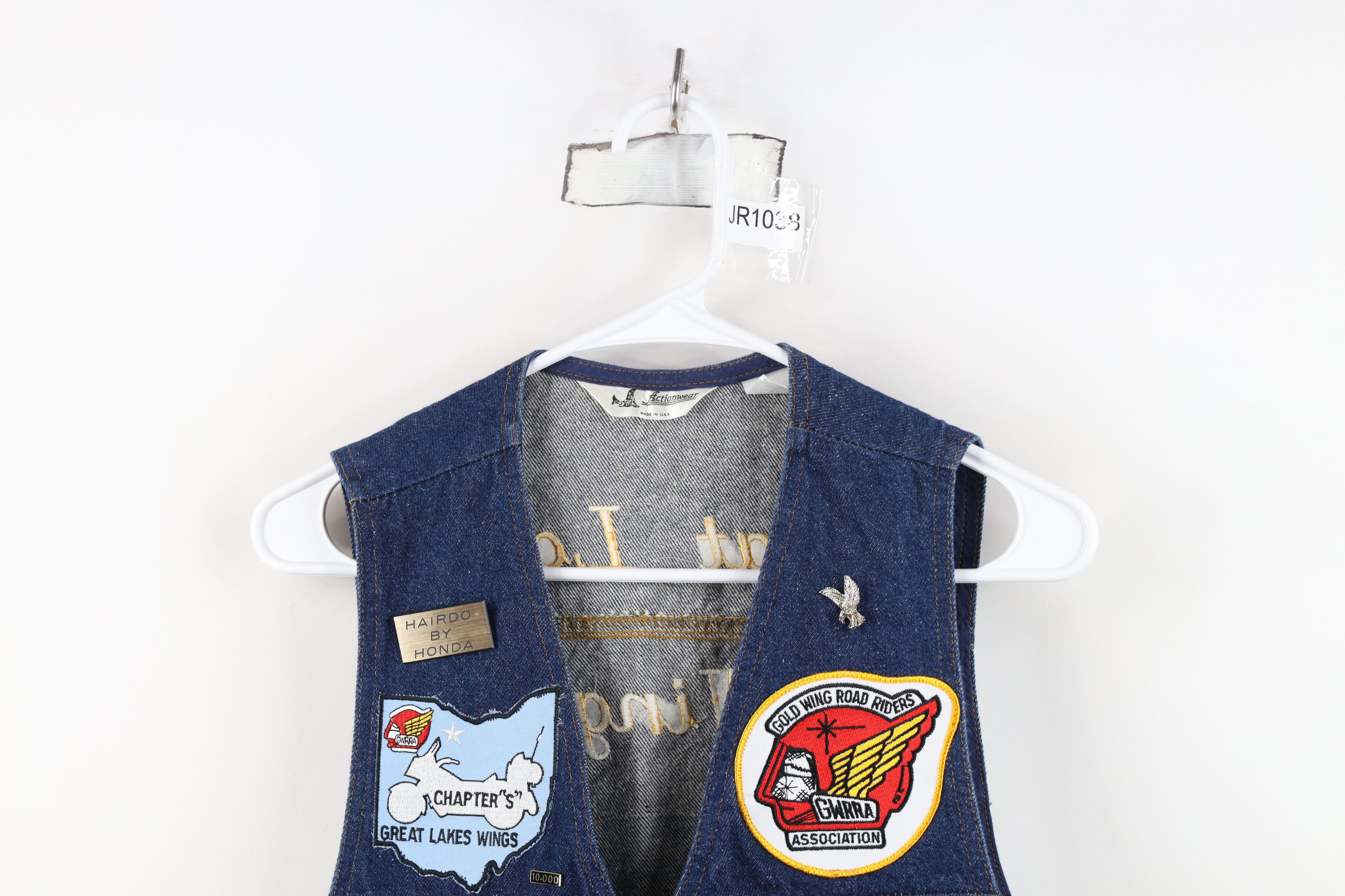 Vintage Vintage 70s Streetwear Gold Wing Road Riders Denim Vest USA Size M / US 6-8 / IT 42-44 - 2 Thumbnail