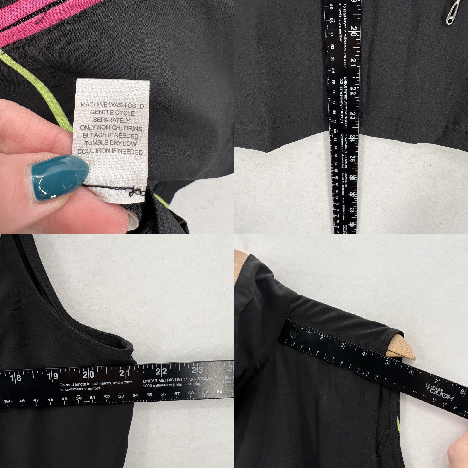 Vintage Christopher & Banks cb Sport Vest Womens Petite XL Black Zip Pockets Neon Gym Jacket Windbreaker Sleeveless Pockets Zip 2002? Size XL / US 12-14 / IT 48-50 - 8 Thumbnail