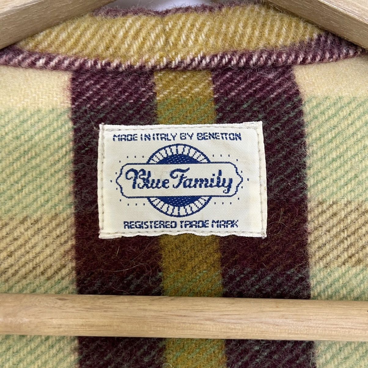 Autumn Cashmere 🔥Benetton Blue Family Oversized Checked Wool Jacket Size L / US 10 / IT 46 - 7 Thumbnail