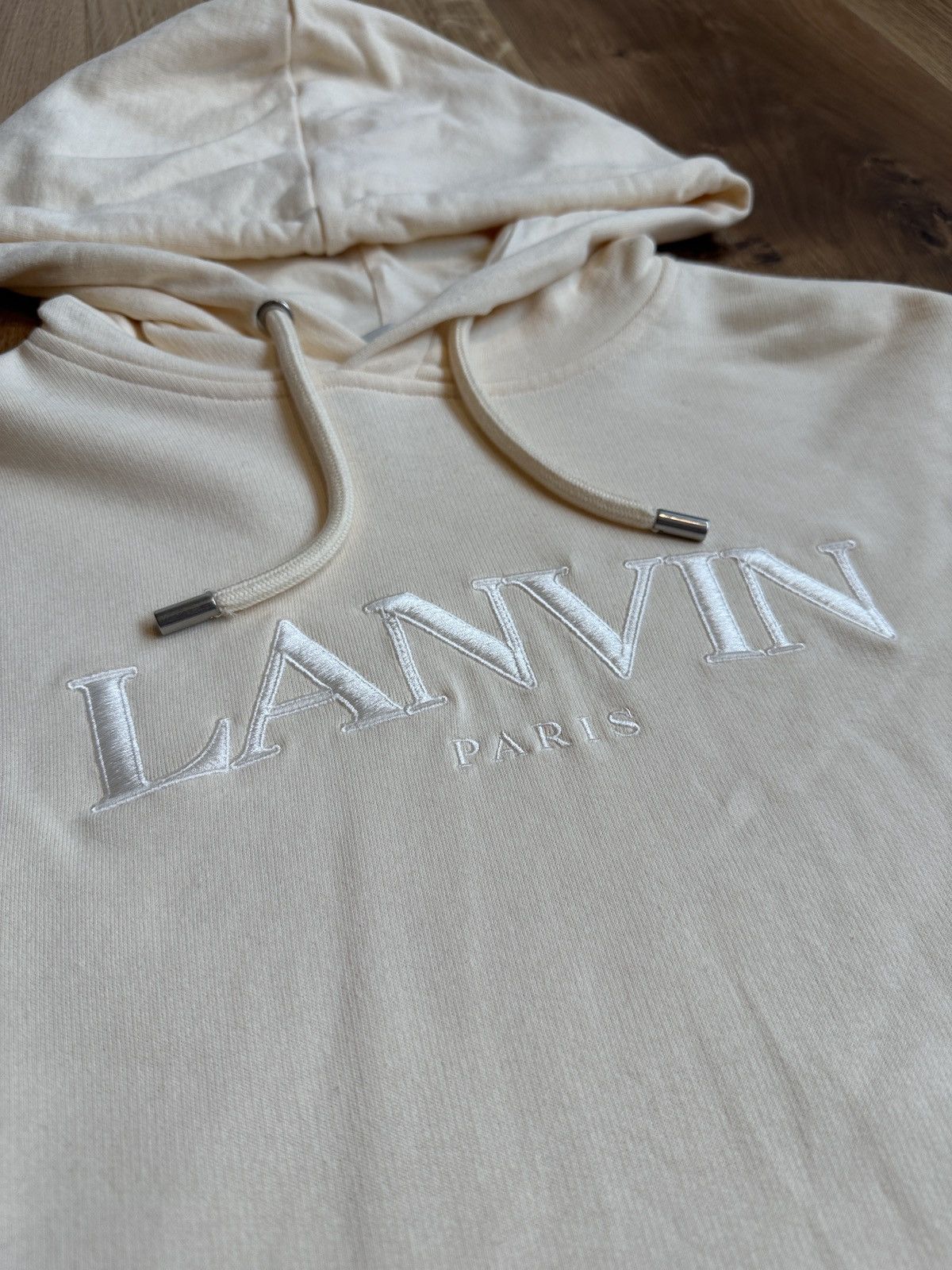 Lanvin LANVIN CREAM LOGO HOODIE Size US M / EU 48-50 / 2 - 2 Thumbnail