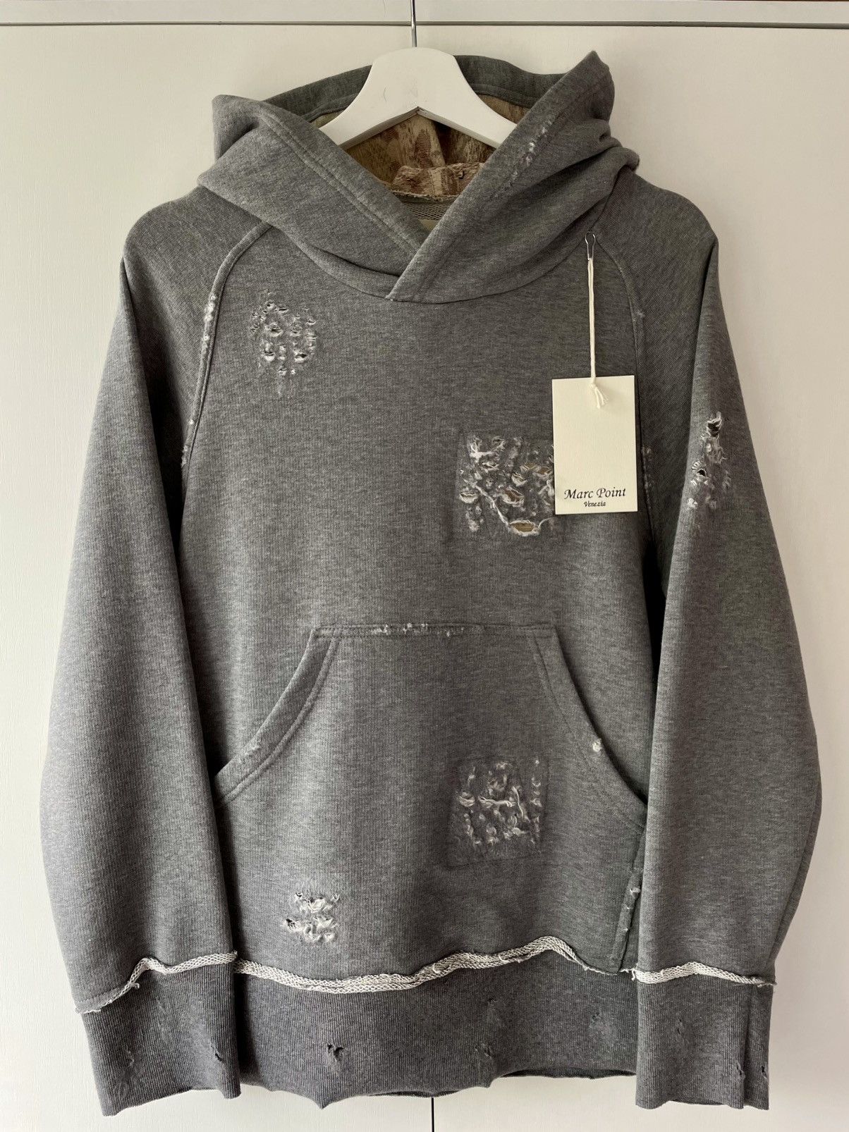 Marc Point Venezia Marc Point/SSSR Venezia Distressed Patch Asymmetrical Hoodie Size US M / EU 48-50 / 2 - 1 Thumbnail