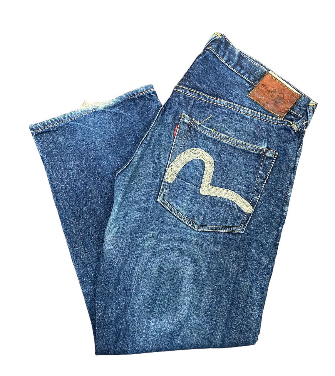 Evisu × Japanese Brand Vintage evisu selvedge distressed denim jeans by yamane Size US 34 / EU 50 - 1 Thumbnail