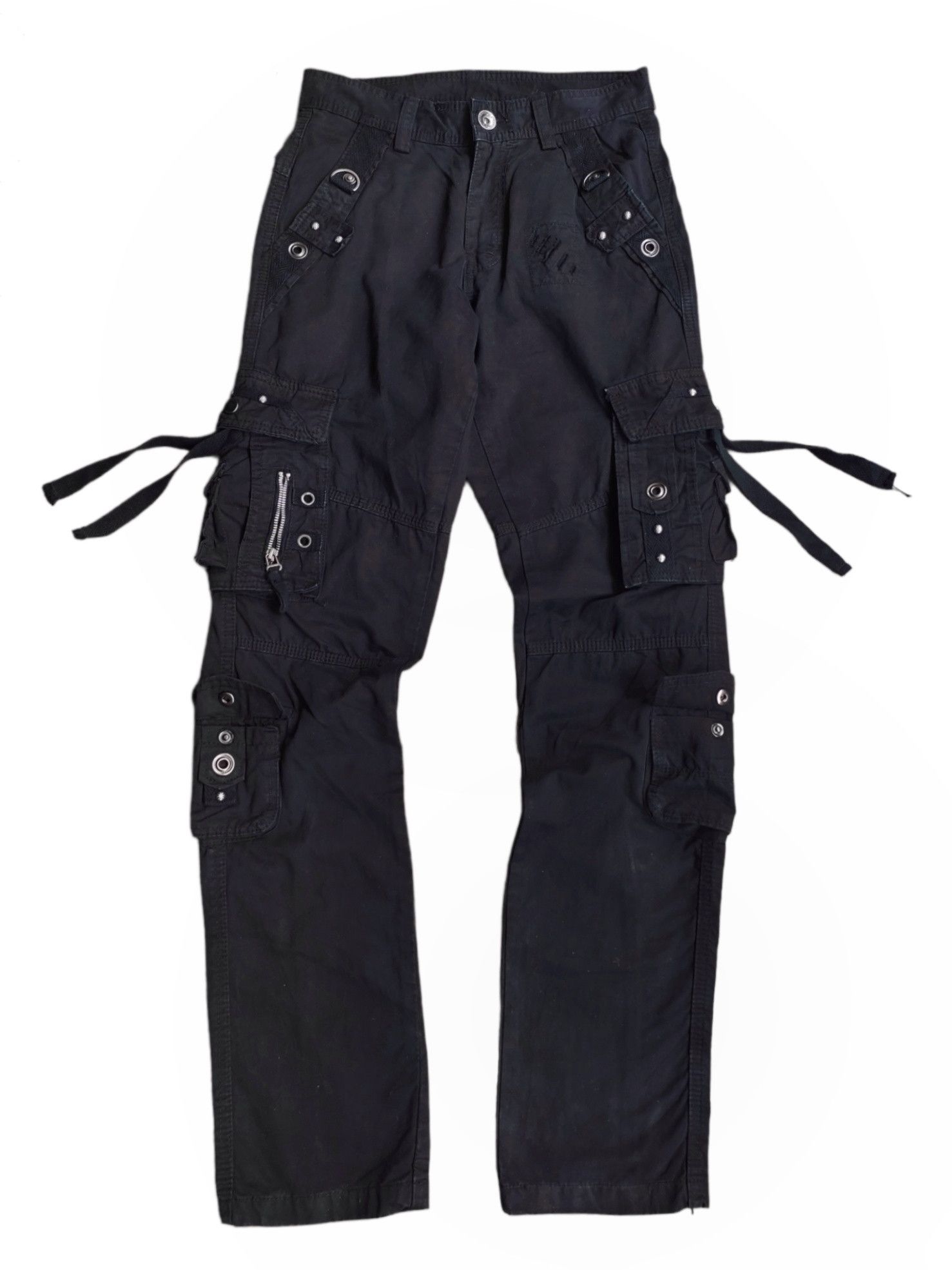 Japanese Brand 👑Cargomultipocket streetwear pants👑 Size US 29 - 2 Thumbnail