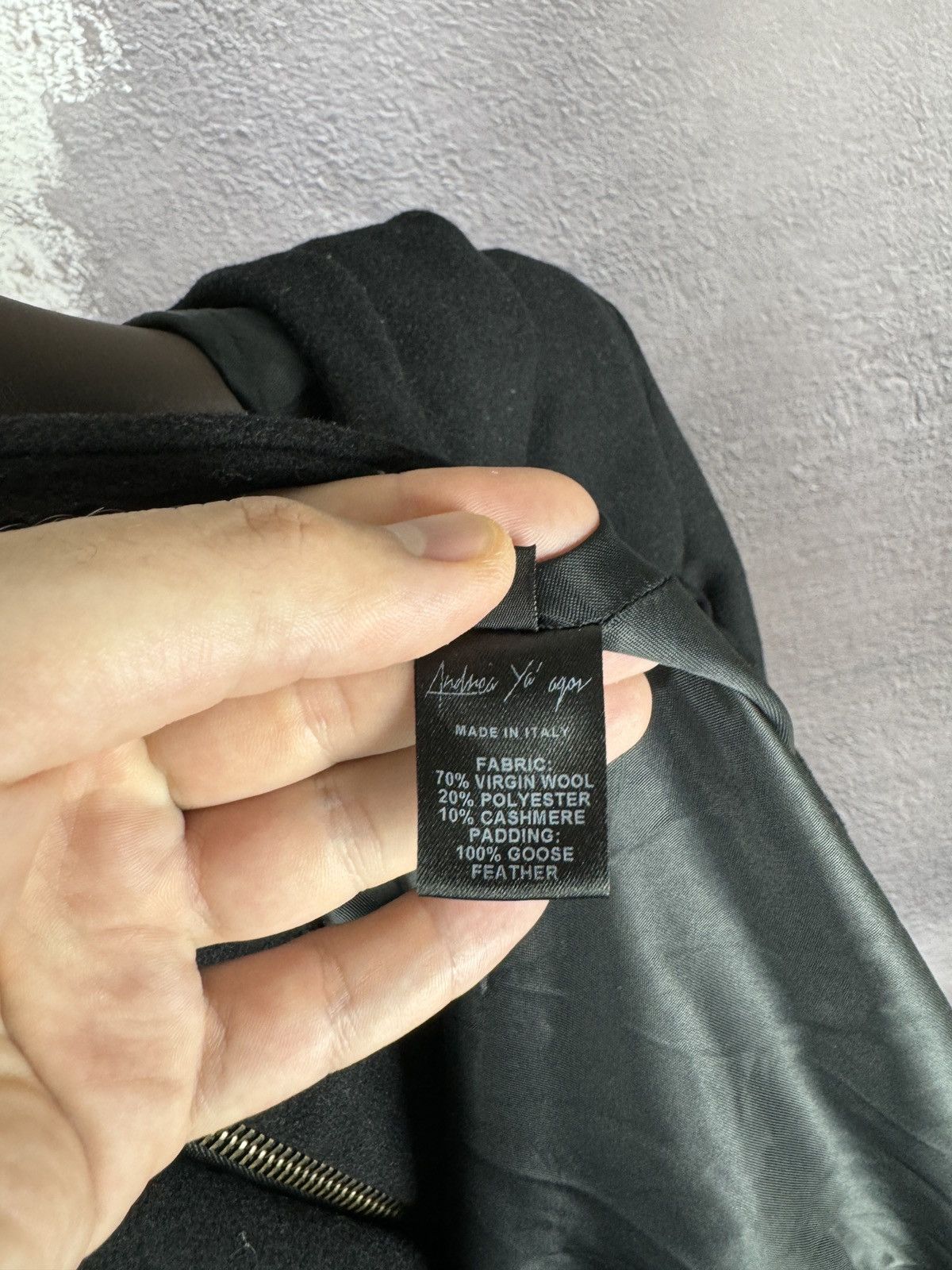 Andrea Ya'aqov Andrea Ya’aqov full zip down wool cashmere coat jacket black Size L / US 10 / IT 46 - 13 Thumbnail