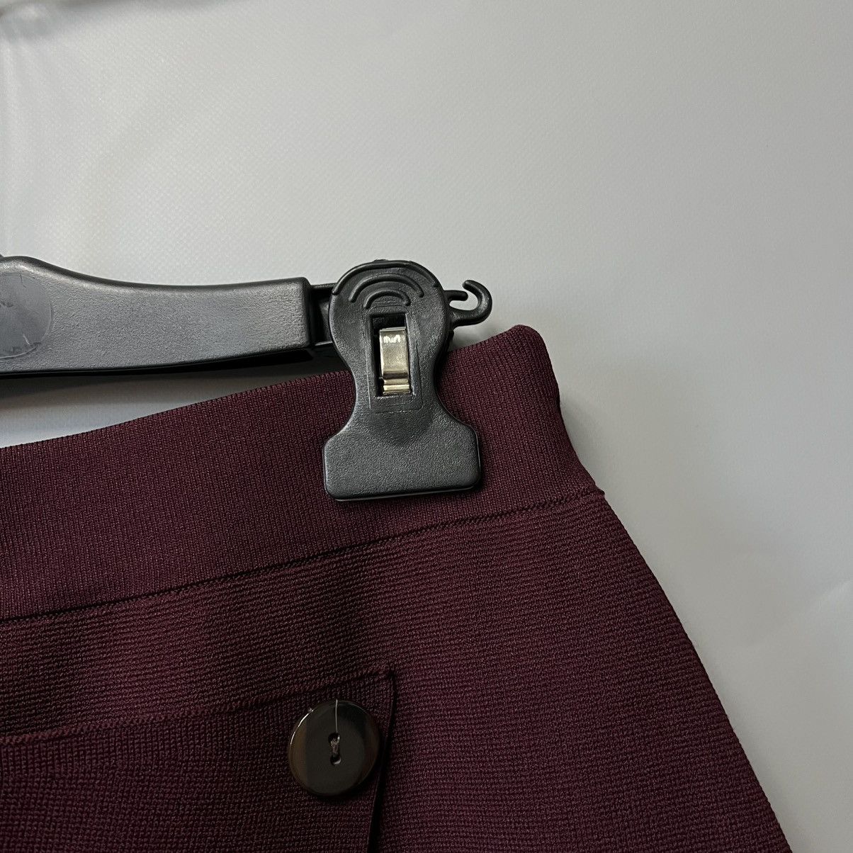Sandro Sandro Asymmetric Decorative-Button Mini Skirt burgundy Size 28" / US 6 / IT 42 - 4 Thumbnail