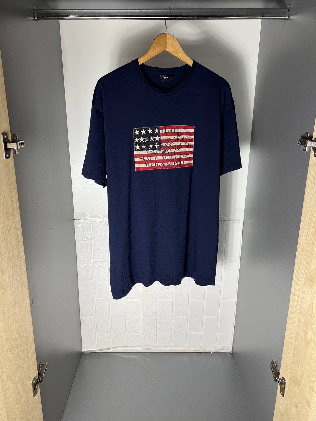 Polo Ralph Lauren VINTAGE POLO RALPH LAUREN USA FLAG CASUAL T-SHIRT Y2K 90s Size US L / EU 52-54 / 3 - 7 Thumbnail