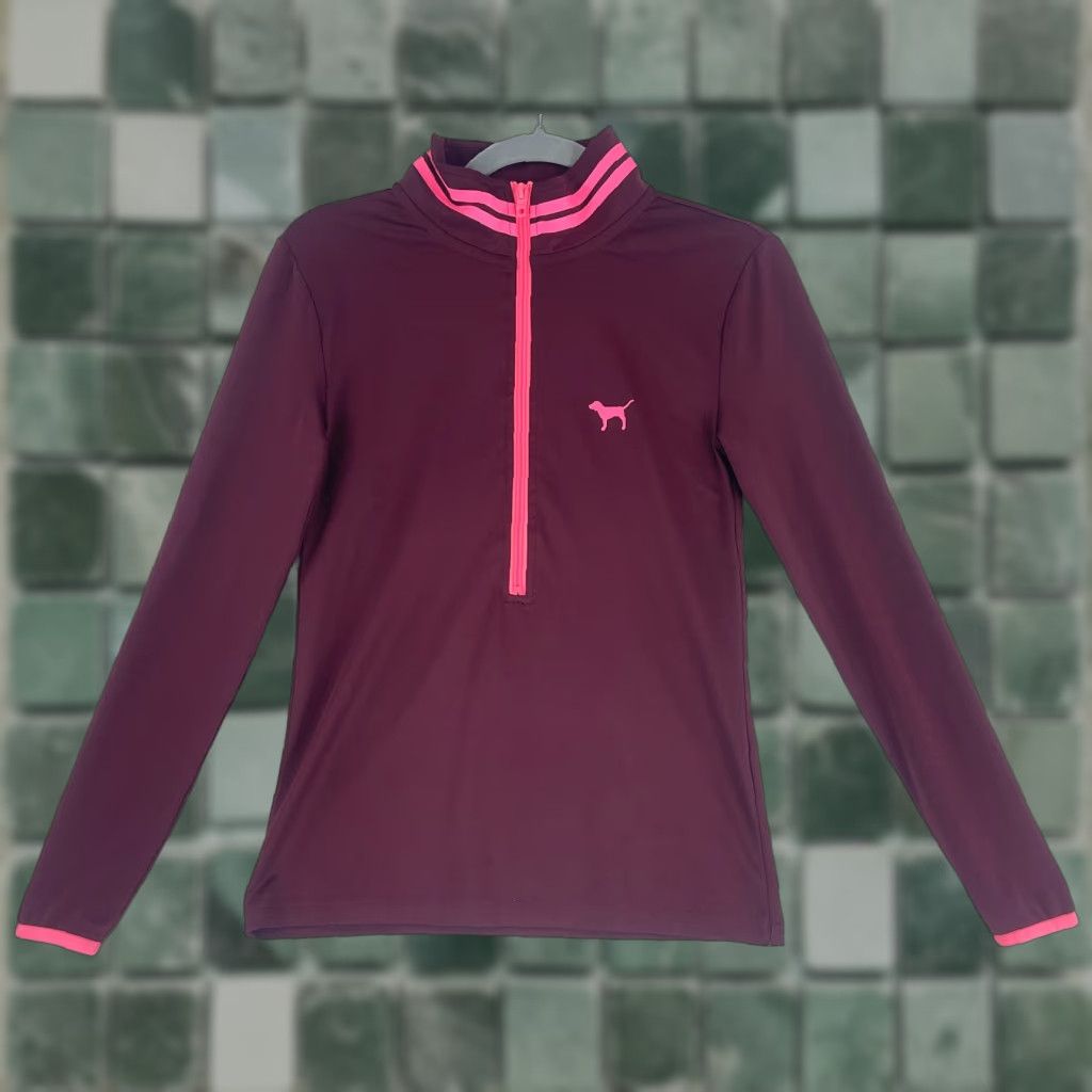 Victoria's Secret PINK Victoria's Secret Jacket Womens 1/2 Zip Long Sleeve Lightweight XS Purple Athleisure Logo 90s (if available) Womens Size XS / US 0-2 / IT 36-38 - 1 Thumbnail