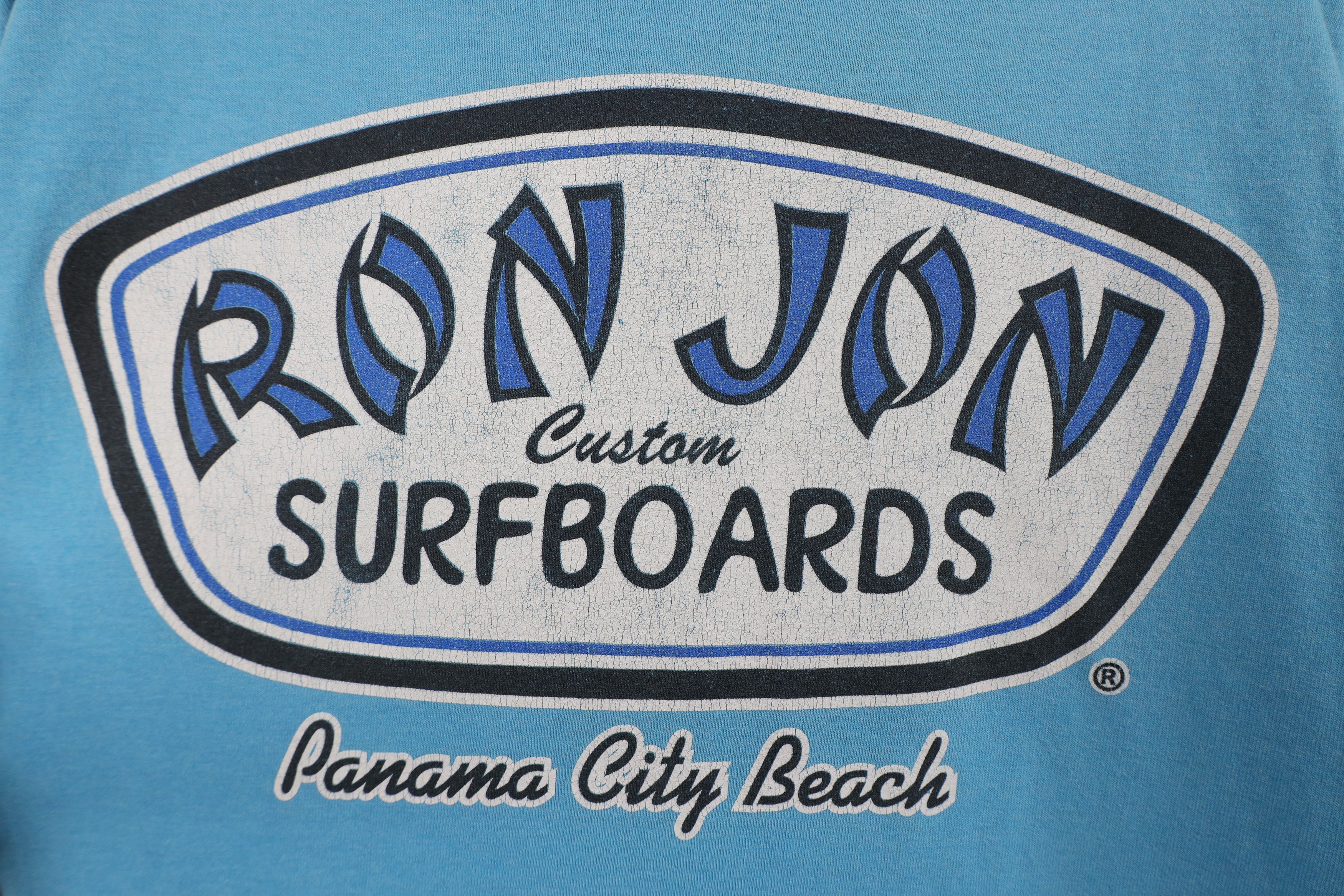 Vintage Vintage Ron Jon Surfboards Spell Out Surfing T-Shirt Blue Size US L / EU 52-54 / 3 - 11 Thumbnail