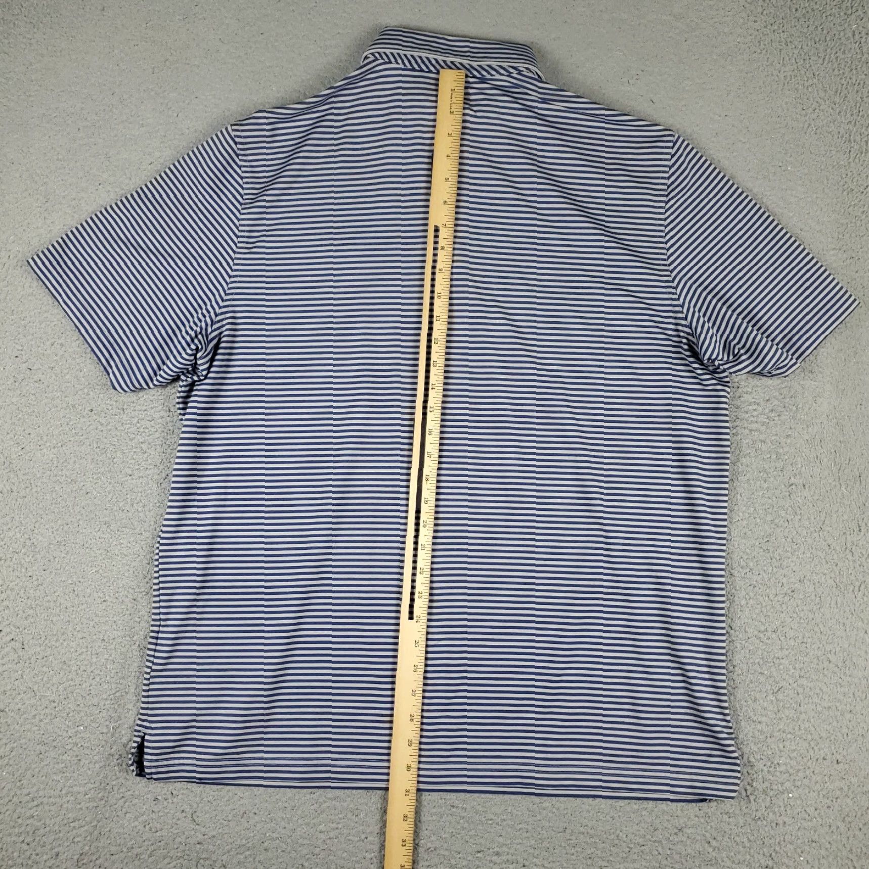 Vineyard Vines Vineyard Vines Polo Shirt Mens XL Gray Blue Striped Performance Golf Shirt Size US XL / EU 56 / 4 - 5 Thumbnail