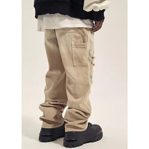 VIBE ripped carpenter paint hiphop jeans Size US 30 / EU 46 - 8 Thumbnail