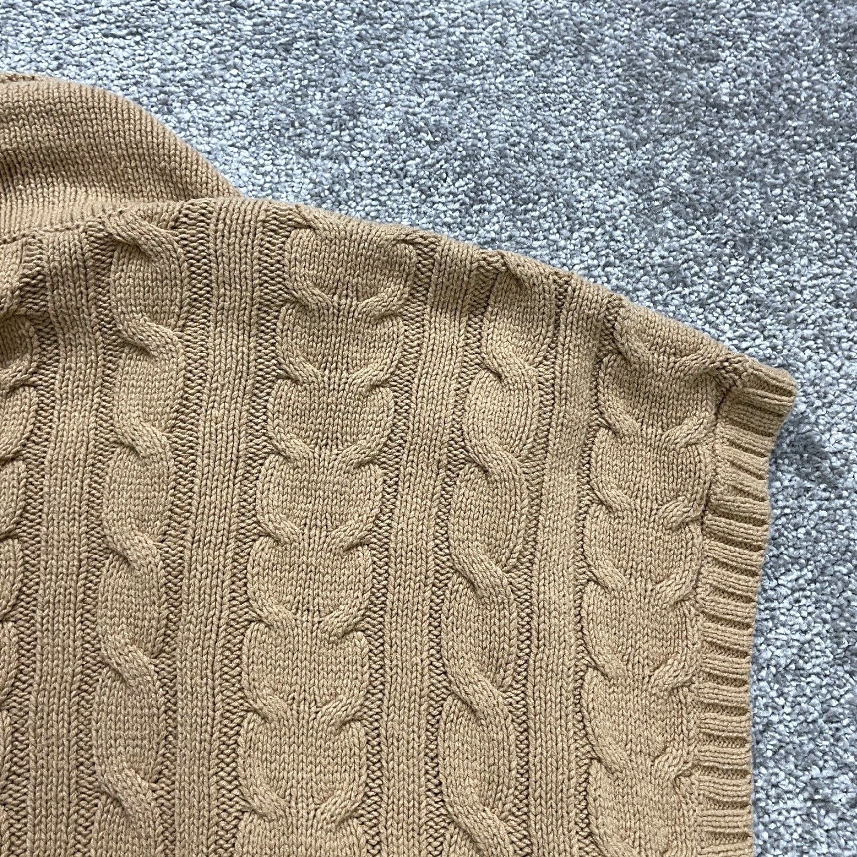 Chaps VINTAGE CHAPS Open Vest Sweater Womens XL Brown Cable Knit Sleeveless Casual Size XL / US 12-14 / IT 48-50 - 2 Thumbnail