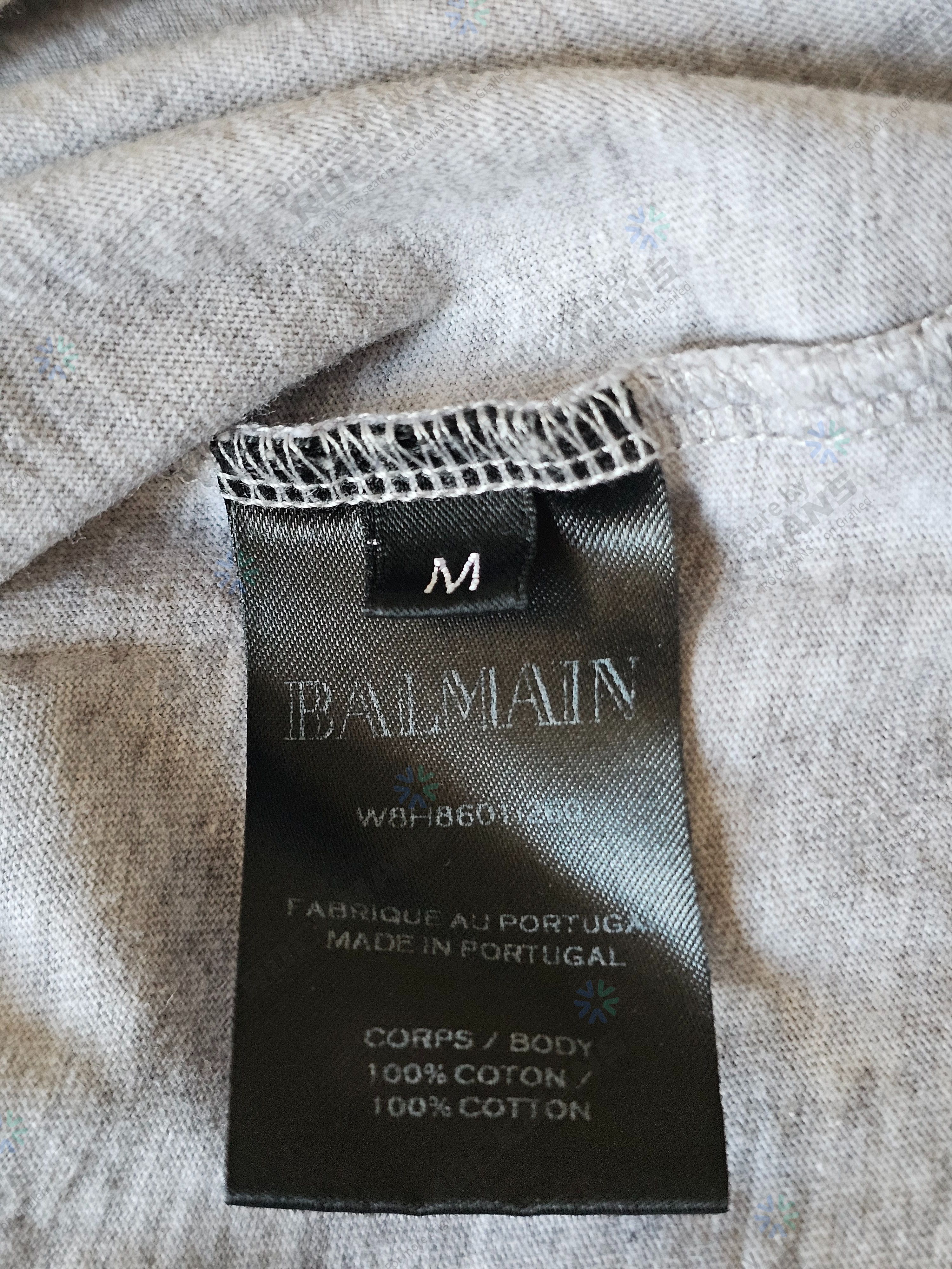 Balmain Balmain Men's Grey T-Shirt Size M Size US M / EU 48-50 / 2 - 5 Thumbnail